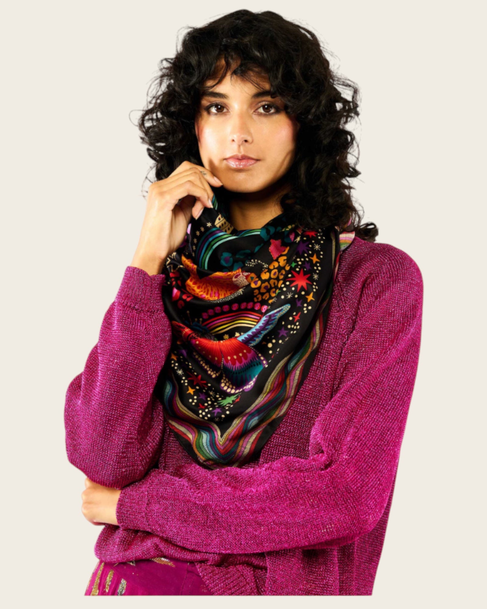 WILD - Foulards Crazy World Medium Noir