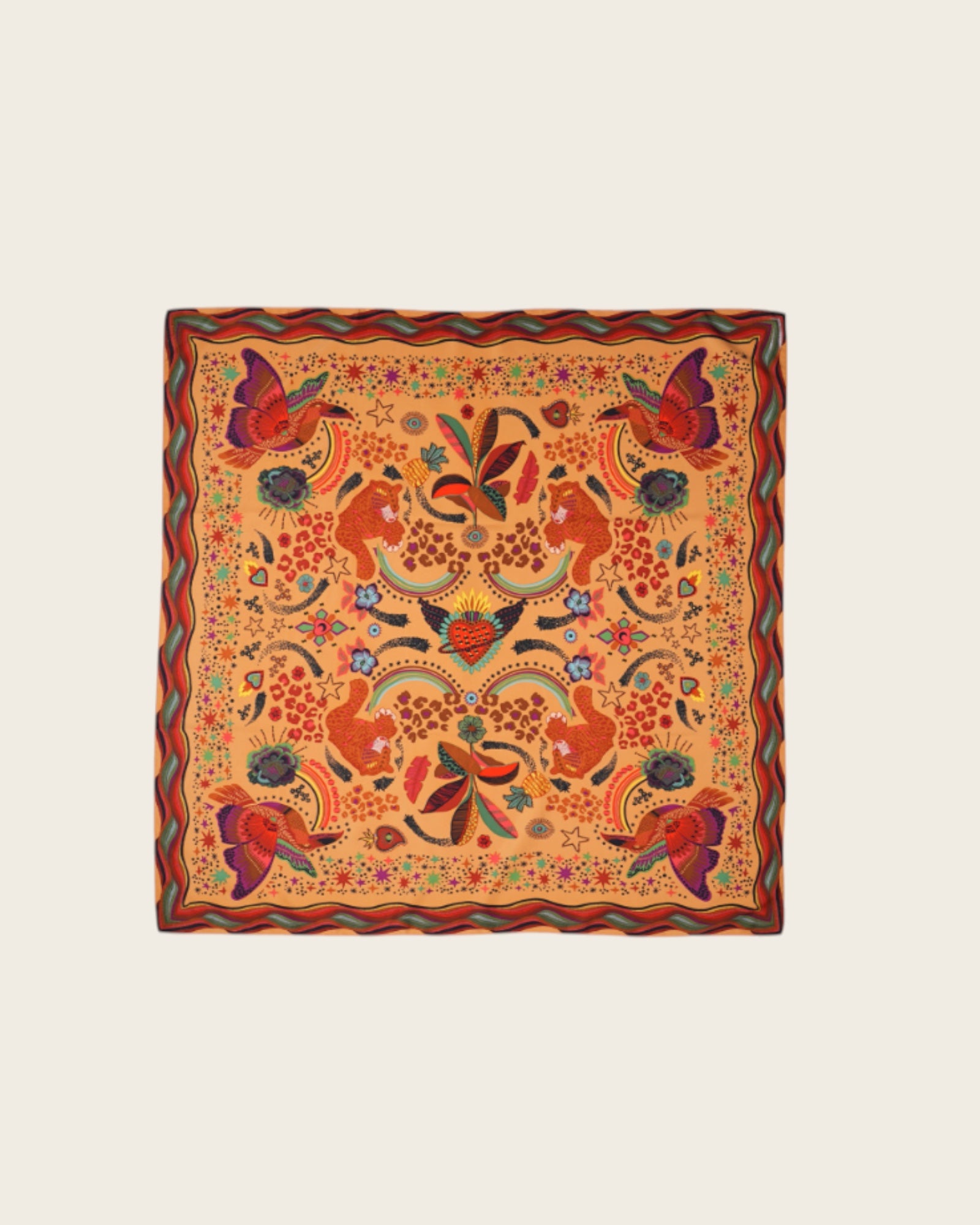 WILD - Foulards Crazy World Medium Beige