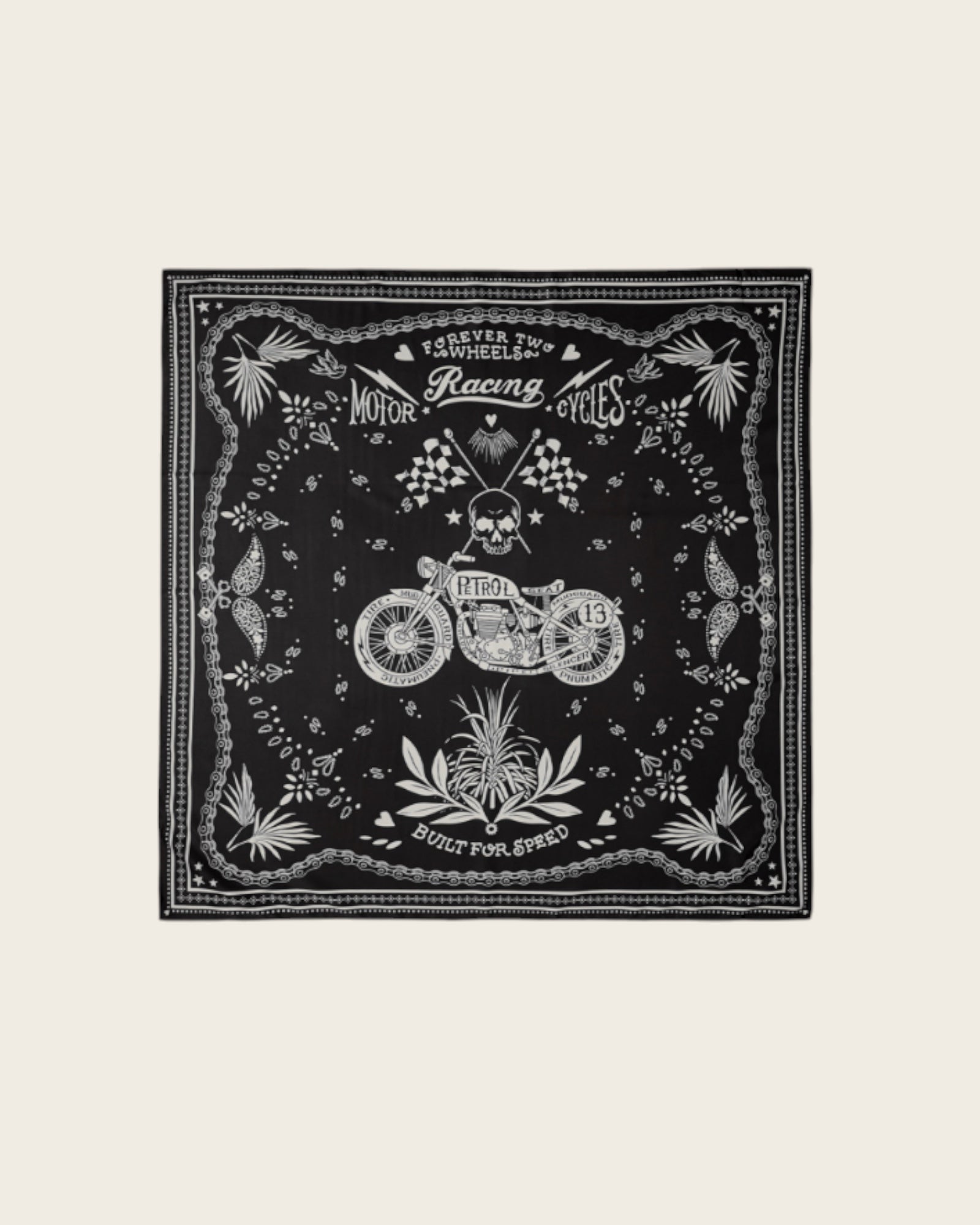 WILD - Foulards Bandana Medium Noir