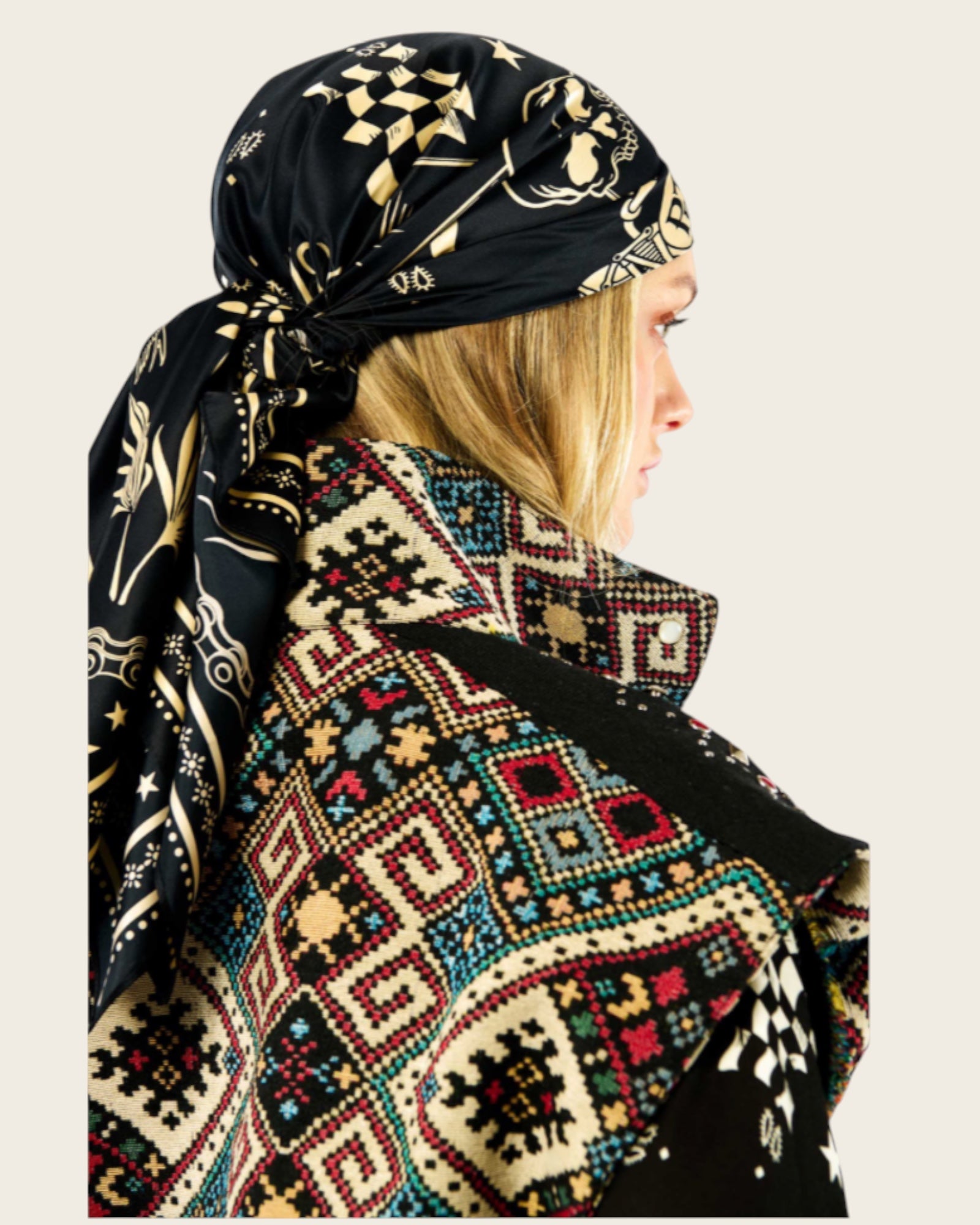 WILD - Foulards Bandana Medium Noir