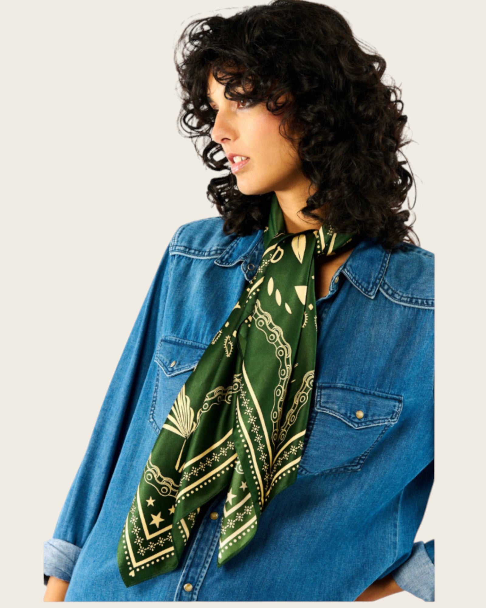 WILD - Foulards Bandana Medium Kaki