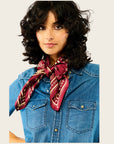 WILD - Foulards Bandana Medium Bordeaux
