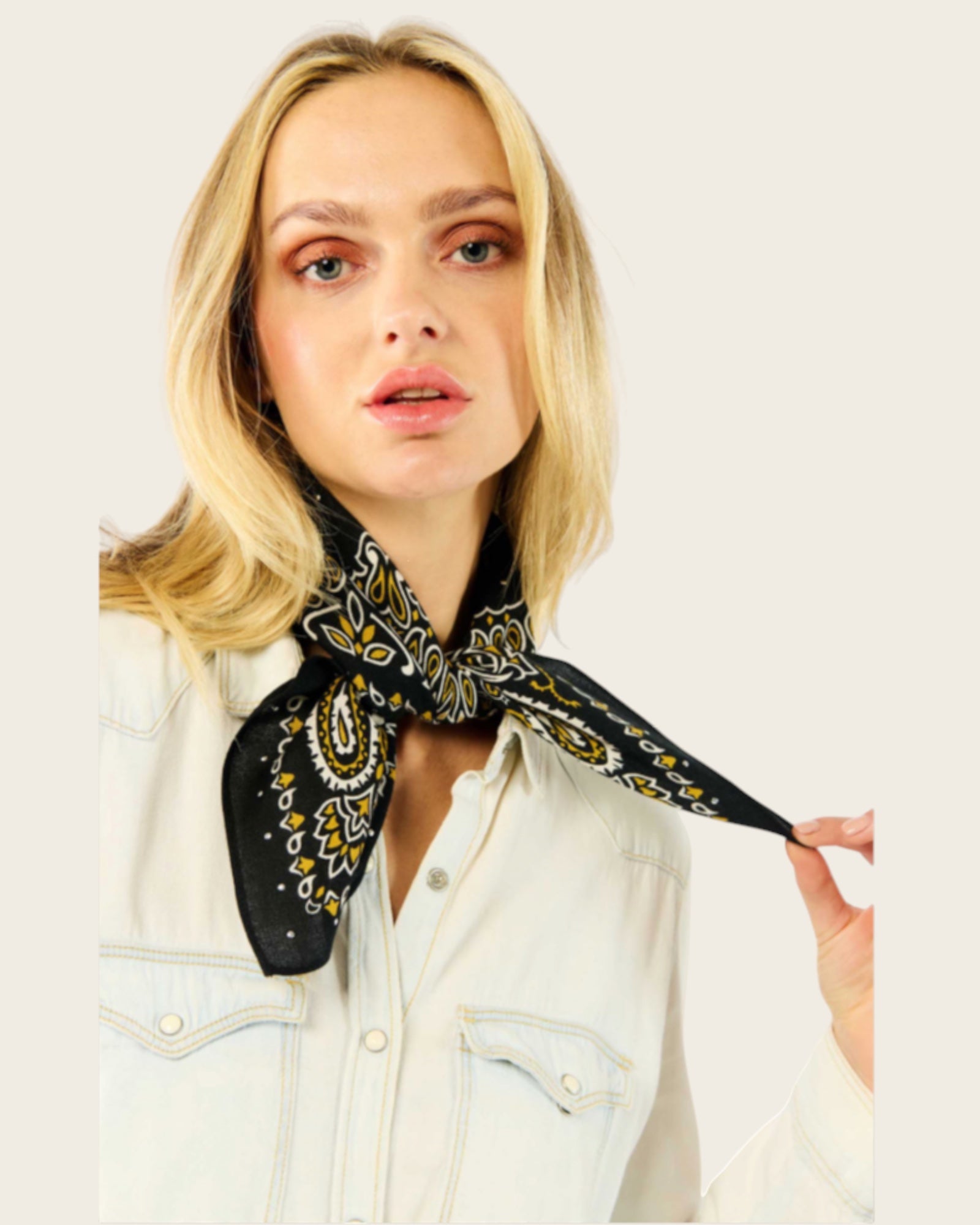 WILD - Foulards Paisley Mini Noir