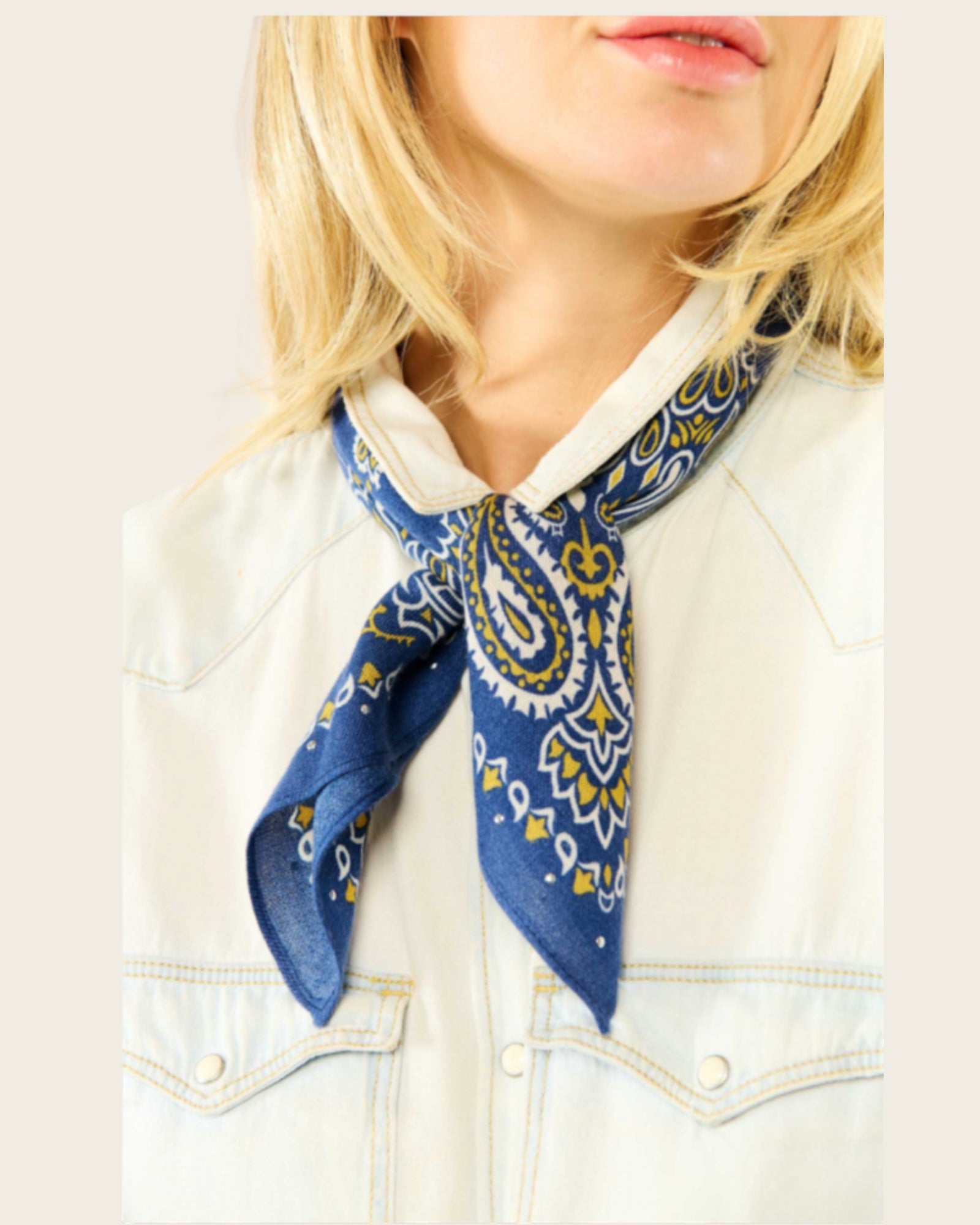 WILD - Foulards Paisley Mini Bleu