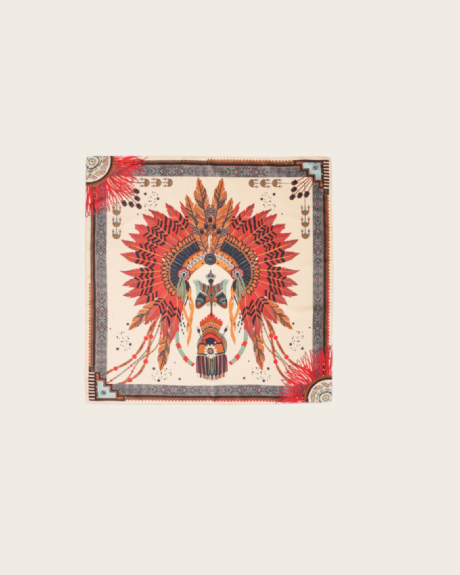 WILD - Foulards Nouveau Western Mini Beige