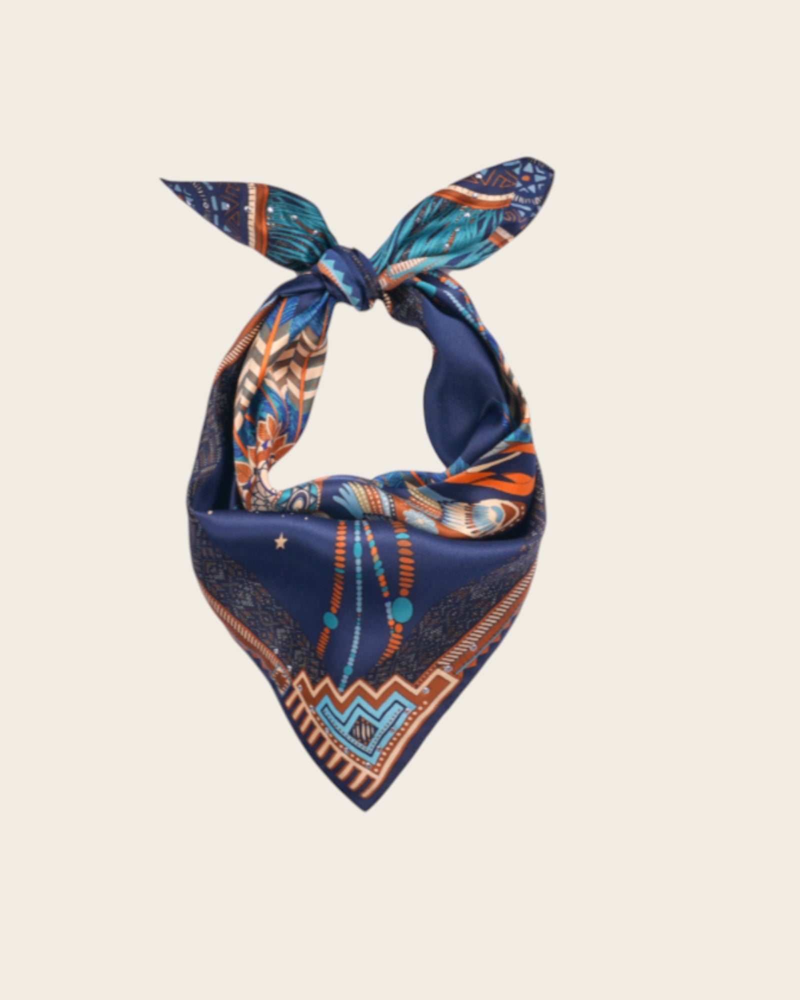 WILD - Foulards Nouveau Western Mini Bleu