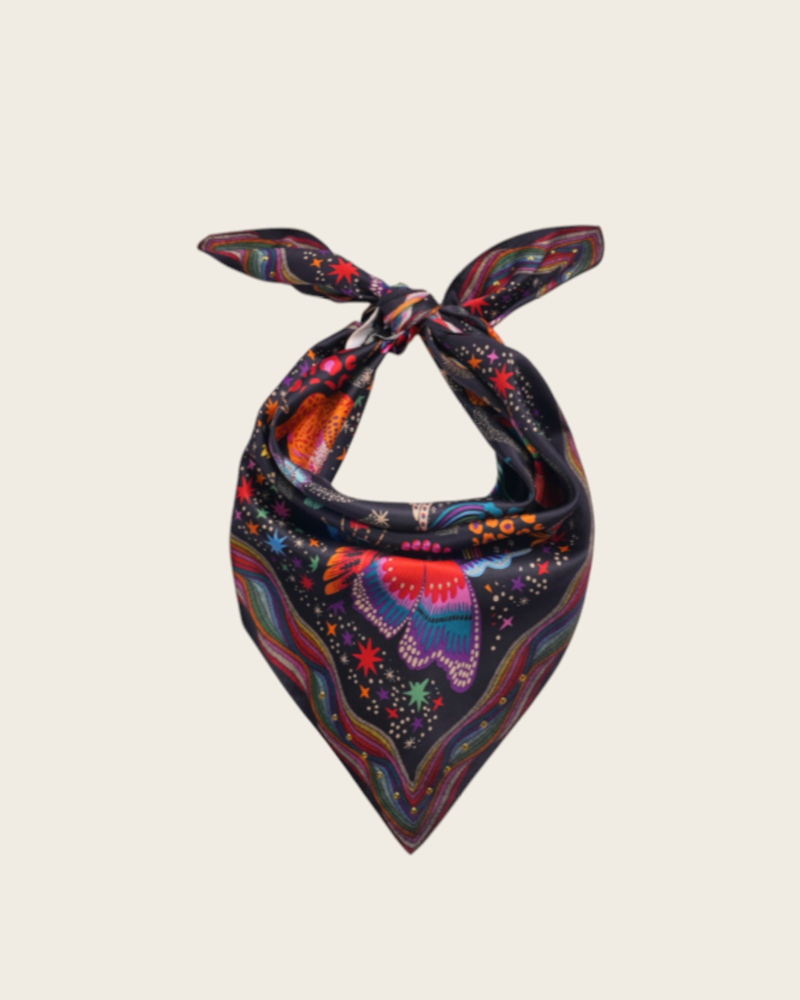 WILD - Foulards Crazy World Mini Noir