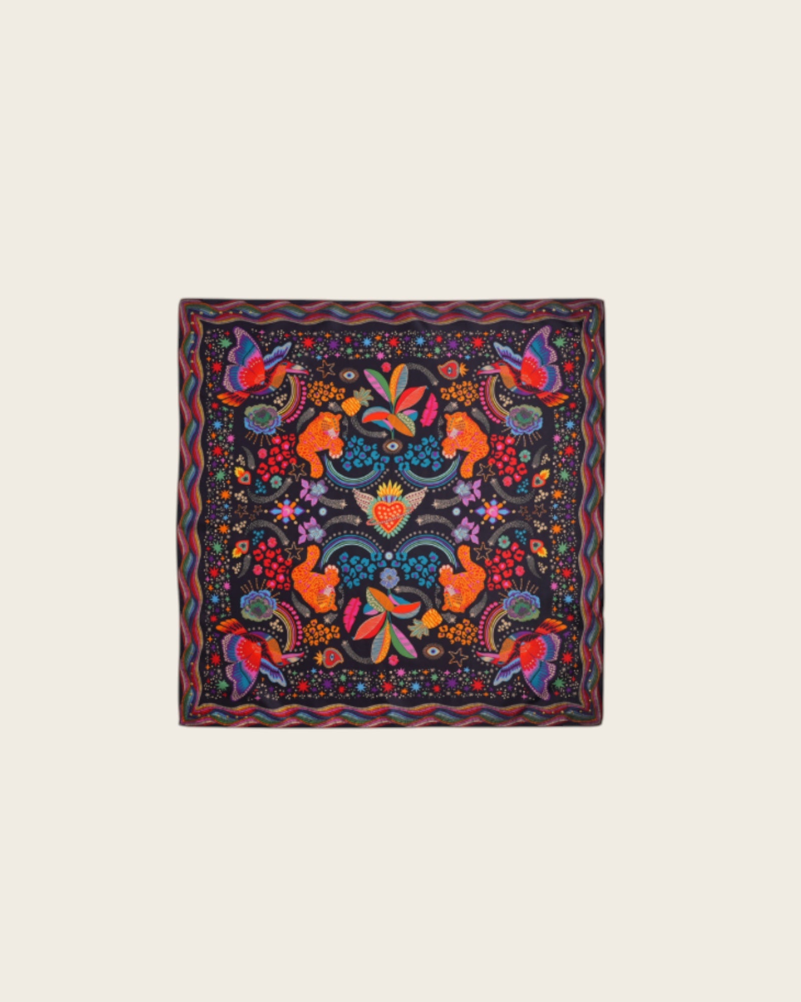 WILD - Foulards Crazy World Mini Noir