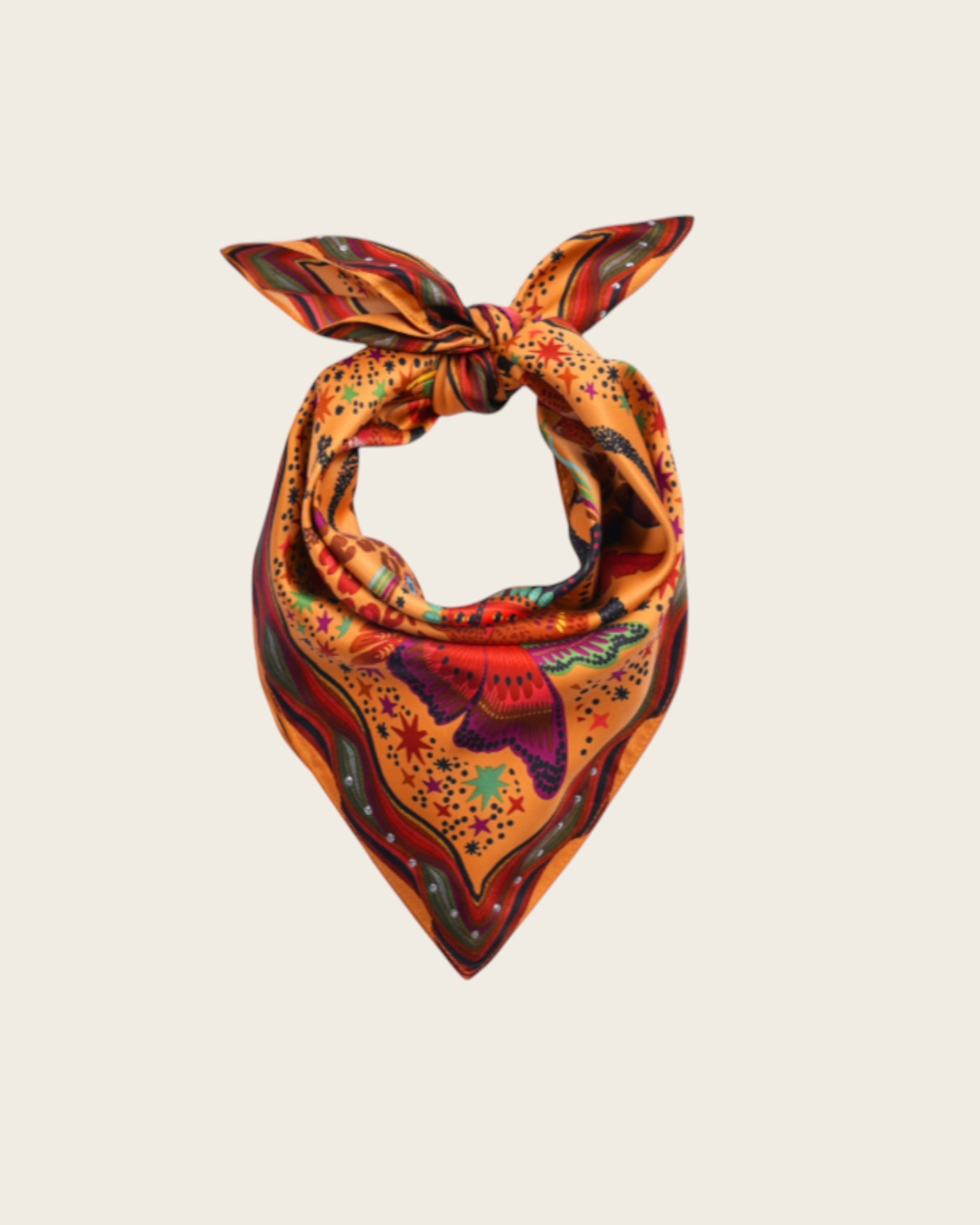 WILD - Foulards Crazy World Mini Beige