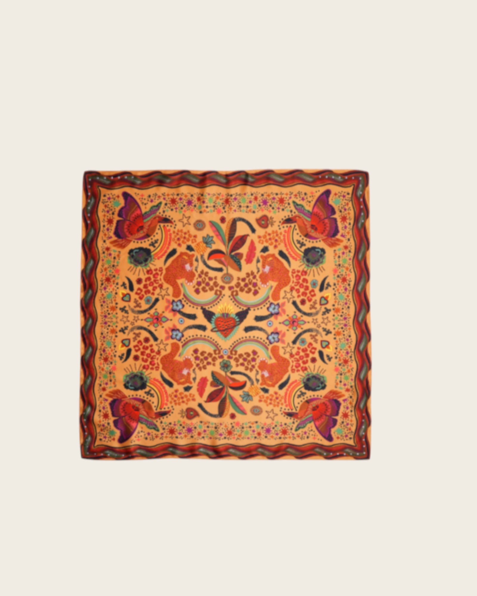 WILD - Foulards Crazy World Mini Beige