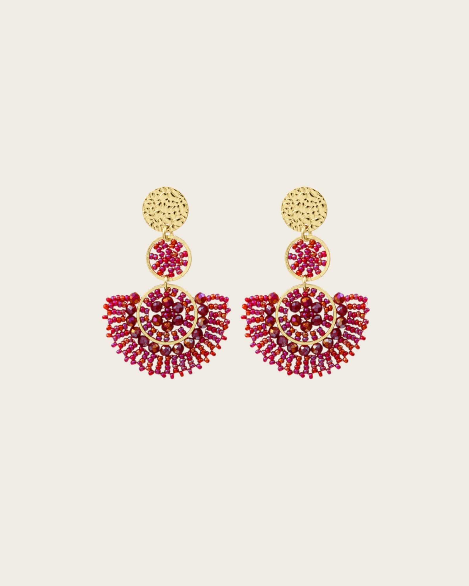 SANTIBE - Boucles d'oreilles Cancun - Prune