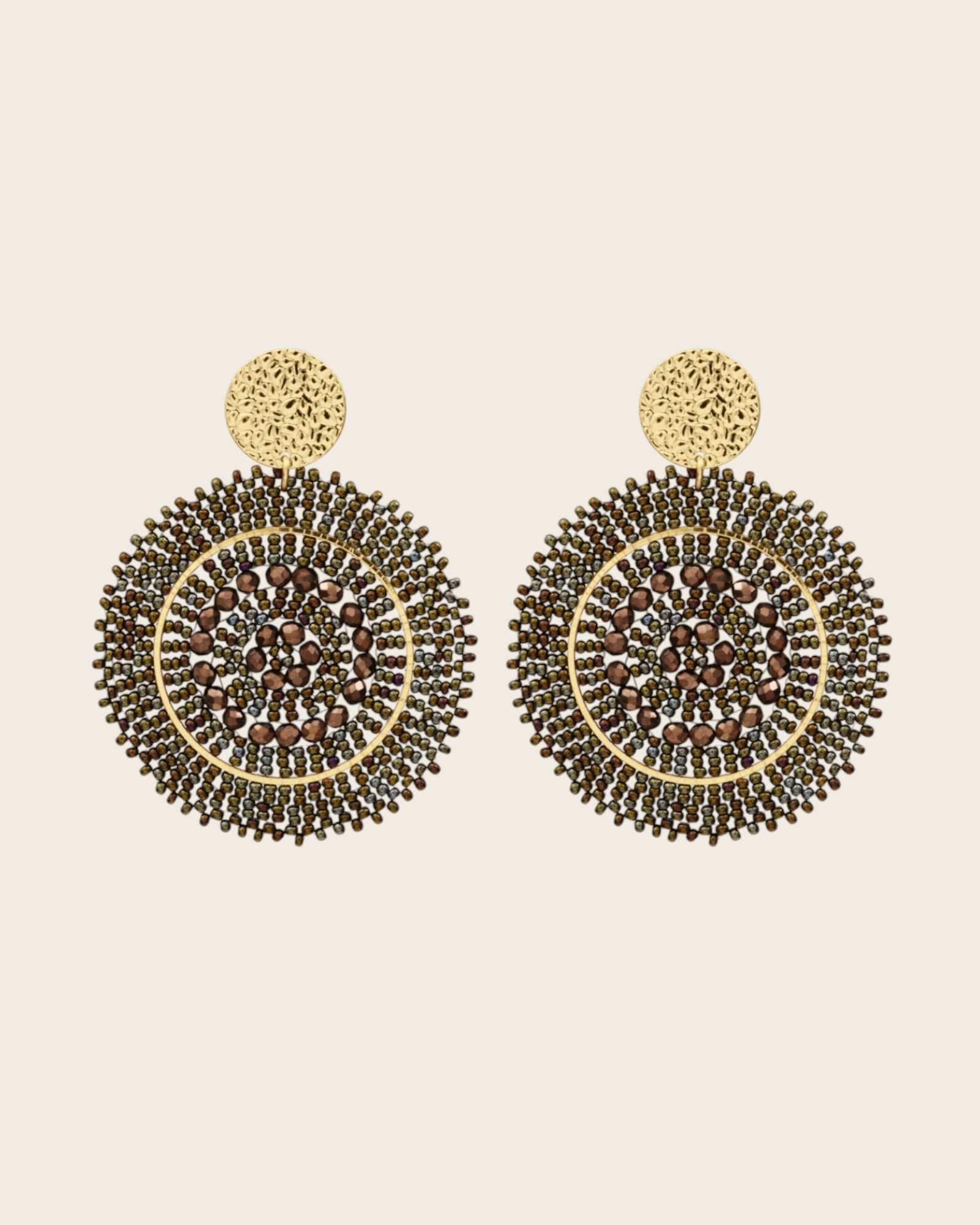 SANTIBE - Boucles d'oreilles Espagnola - Noisette