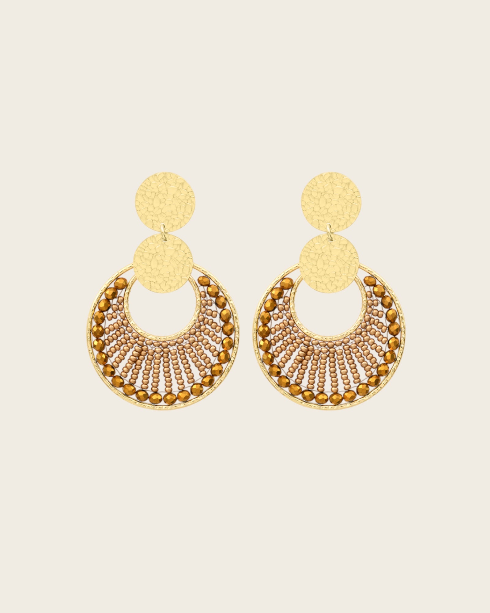 SANTIBE - Boucles d'oreilles Luna - Champagne