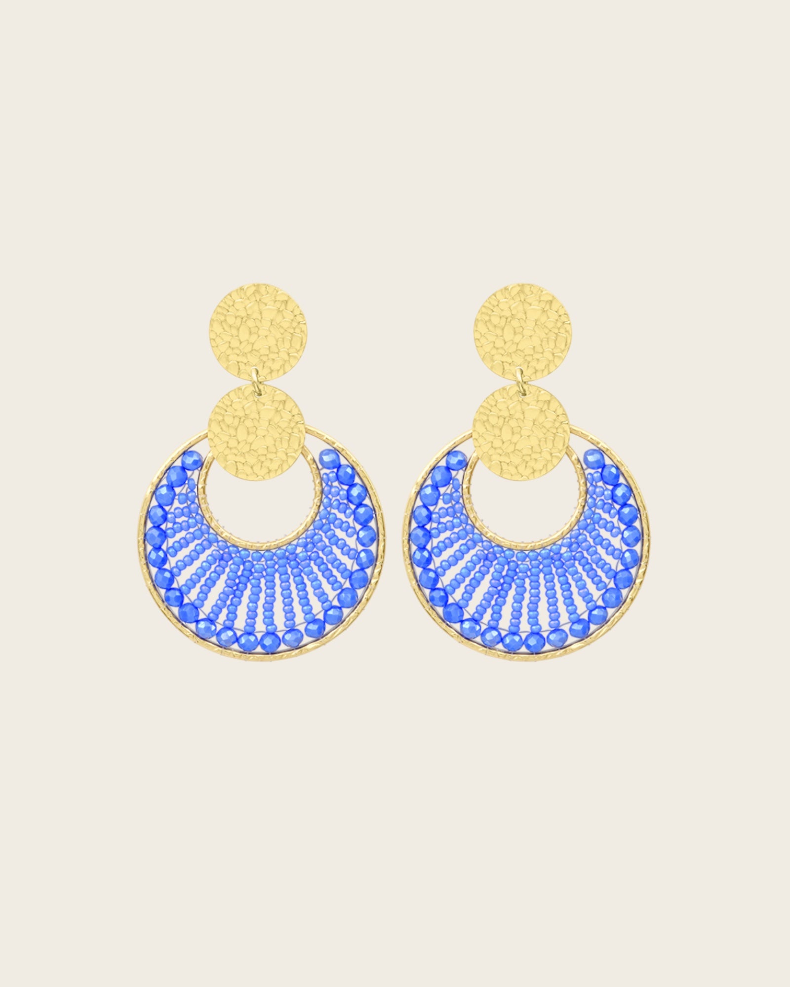 SANTIBE - Boucles d'oreilles Luna - Céleste