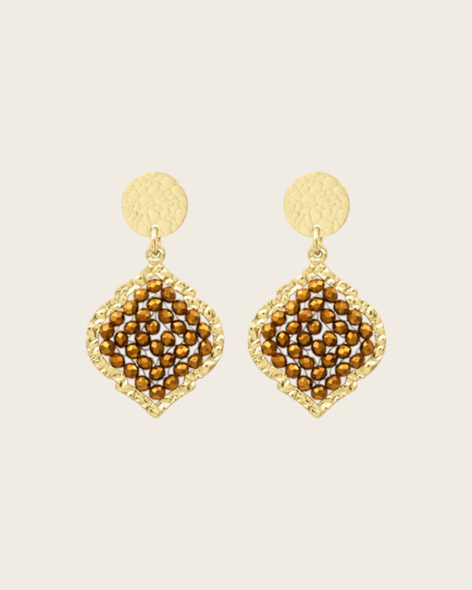 SANTIBE - Boucles d'oreilles Mini Diamante - Champagne
