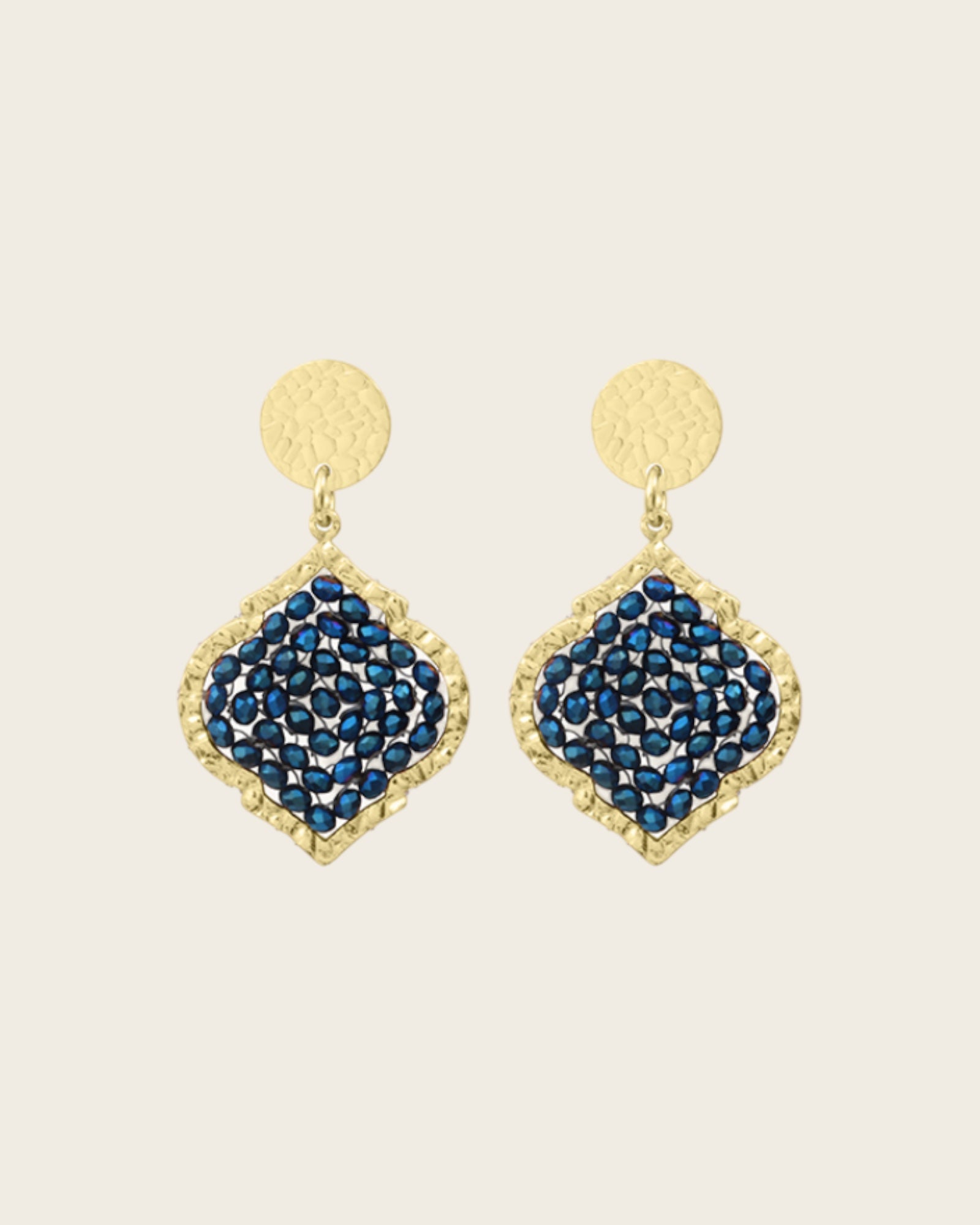 SANTIBE - Boucles d'oreilles Mini Diamante - Bleu Marine