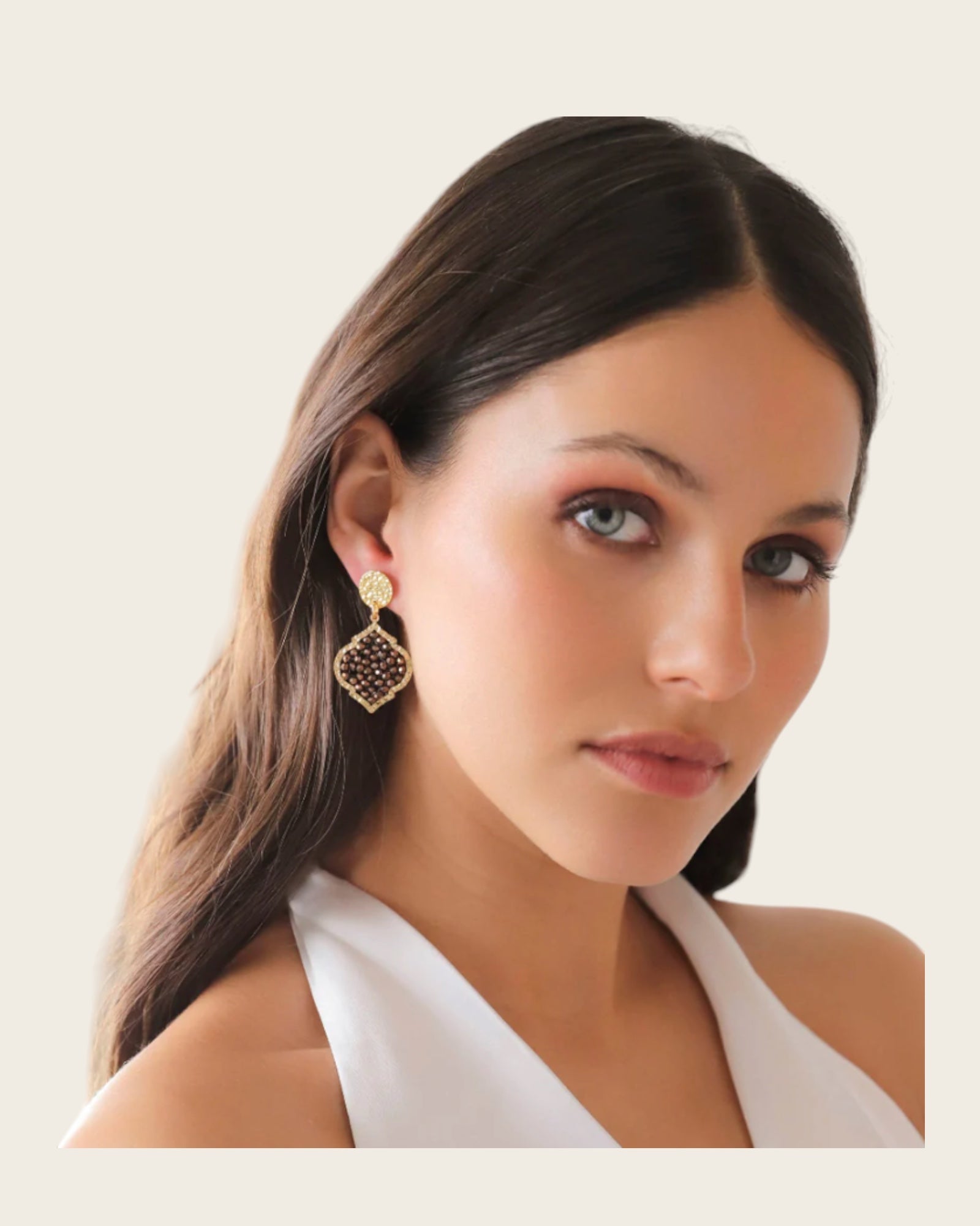 SANTIBE - Boucles d'oreilles Mini Diamante - Vert Émeraude