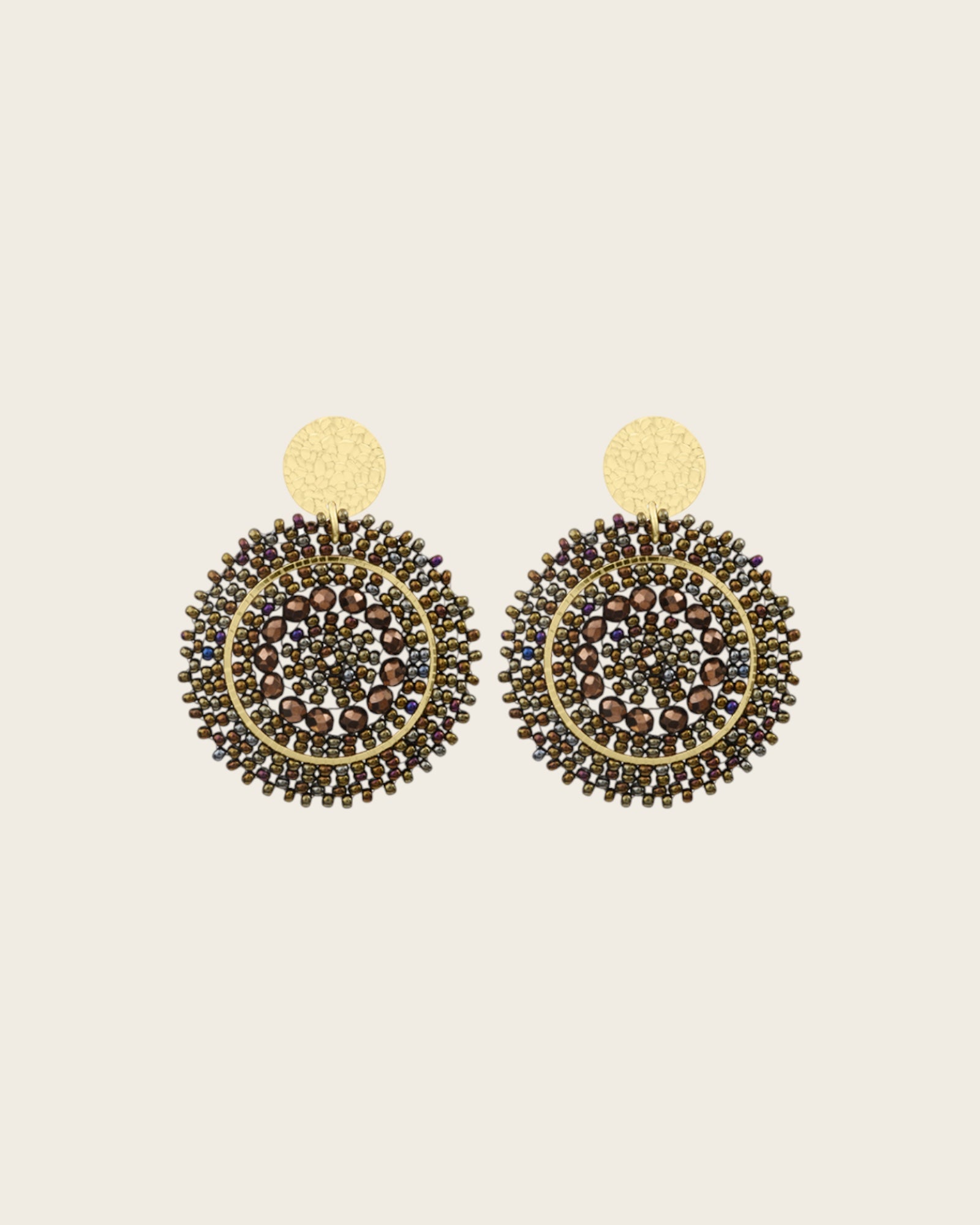 SANTIBE - Boucles d'oreilles Mini Espagnola - Noisette
