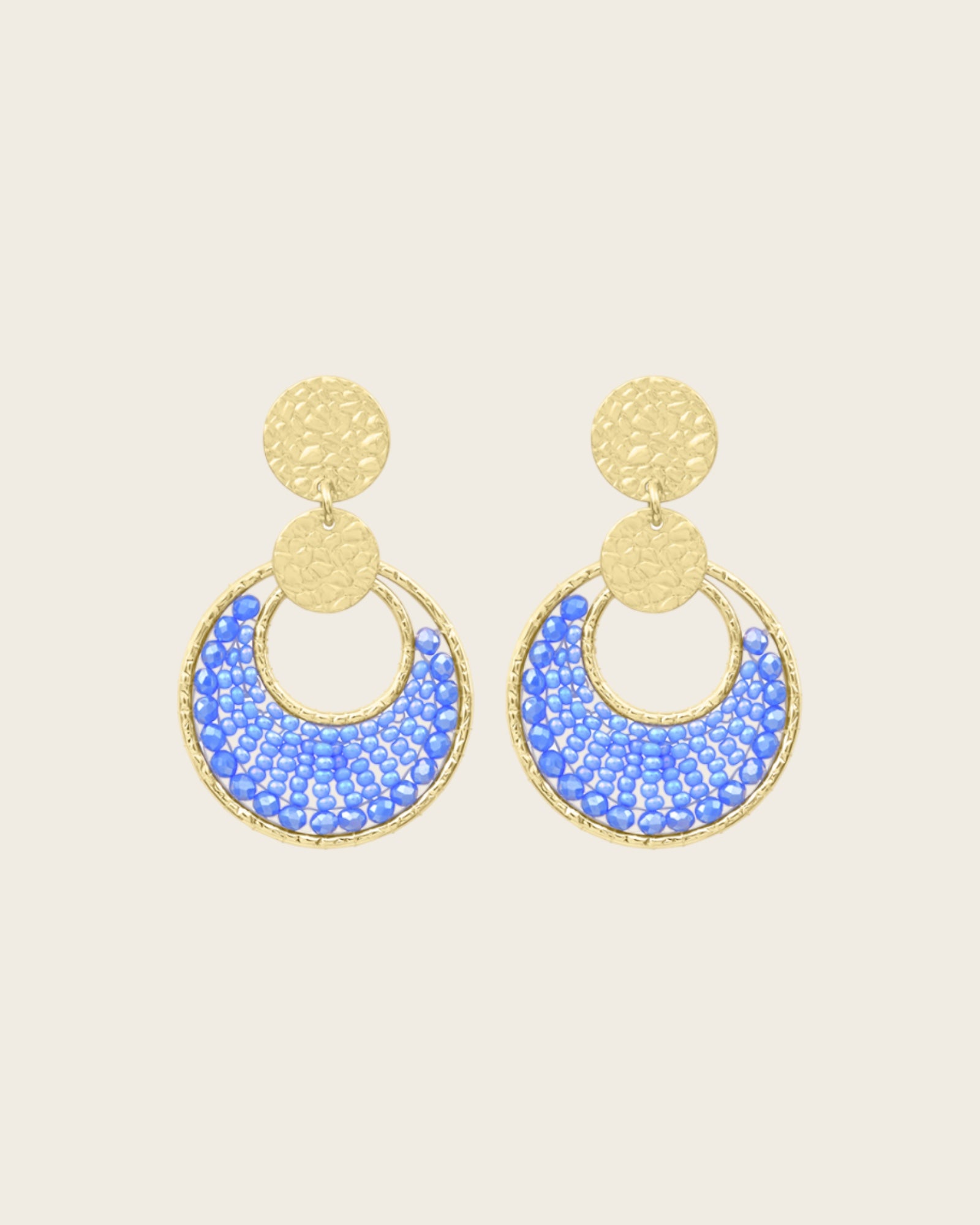 SANTIBE - Boucles d'oreilles Mini Luna - Céleste