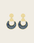 SANTIBE - Boucles d'oreilles Mini Luna - bleu Marine