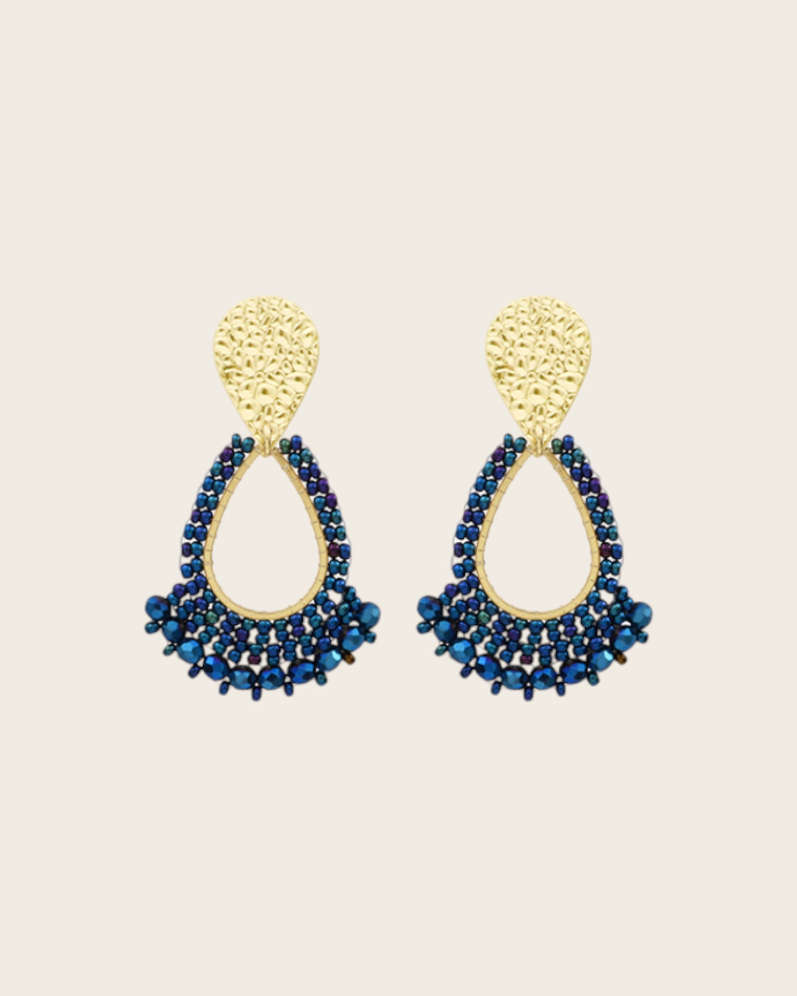 SANTIBE - Boucles d'oreilles Mini Rio - Bleu Marine