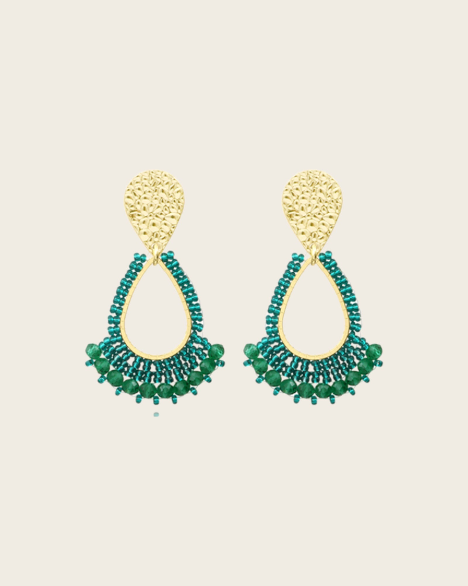SANTIBE - Boucles d'oreilles Mini Rio - Vert Émeraude
