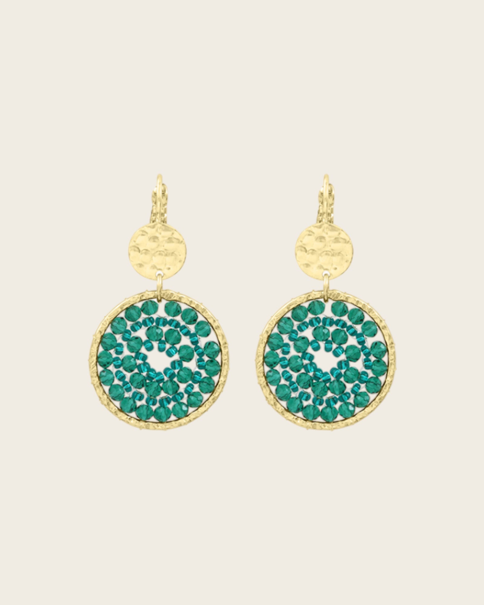 SANTIBE - Boucles d'oreilles Paradis - Vert Émeraude