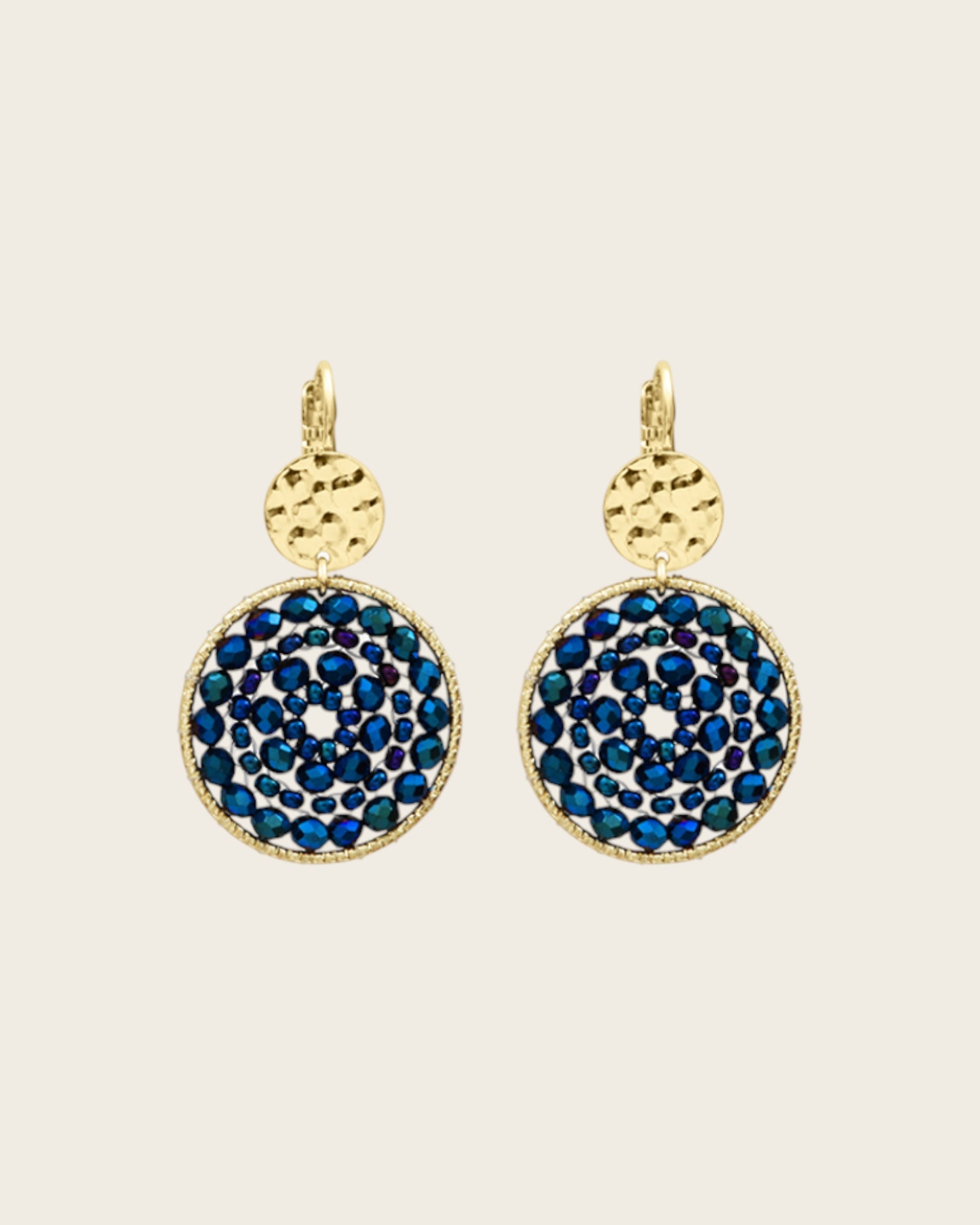 SANTIBE - Boucles d'oreilles Paradis - Bleu marine