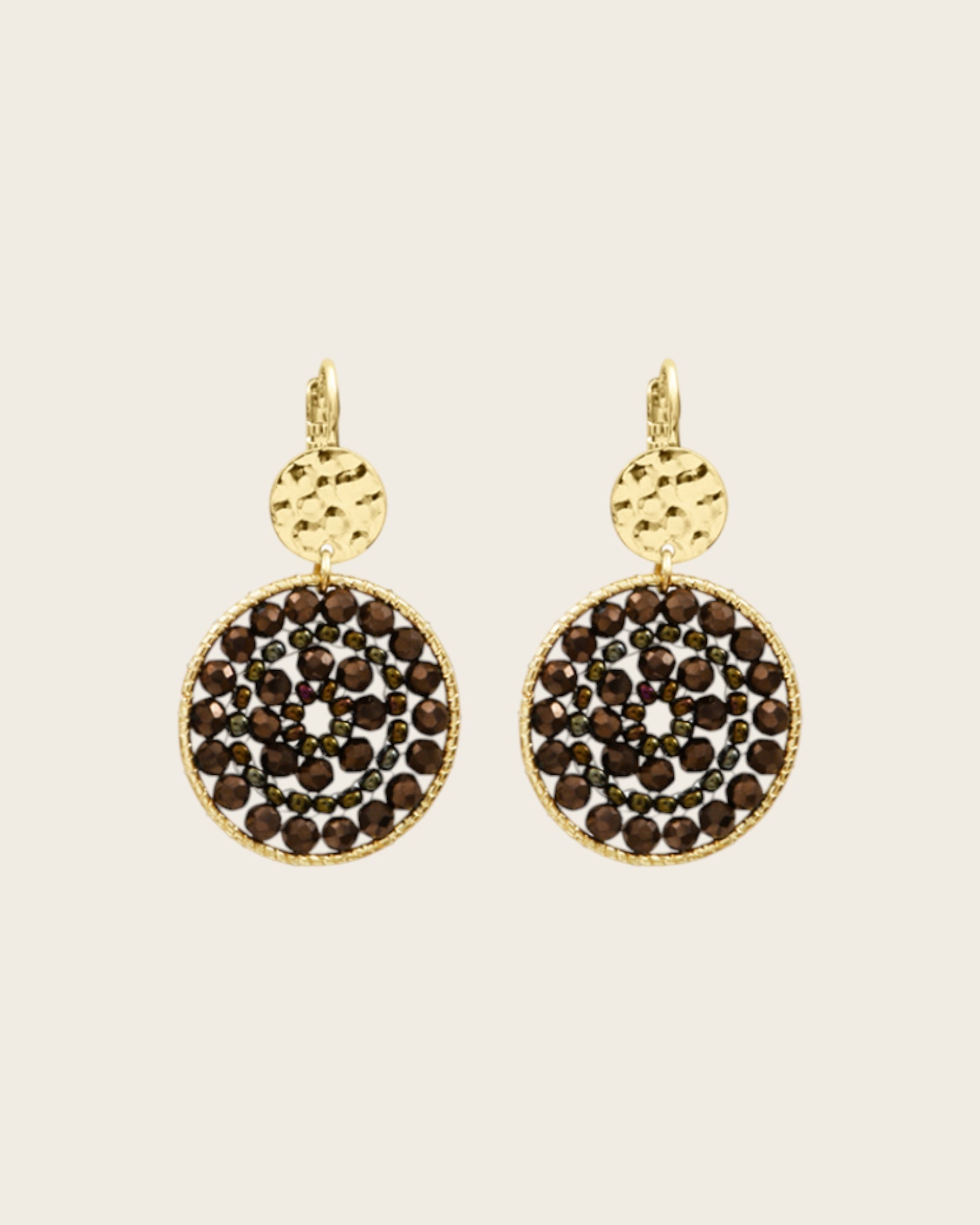 SANTIBE - Boucles d'oreilles Paradis - Noisette