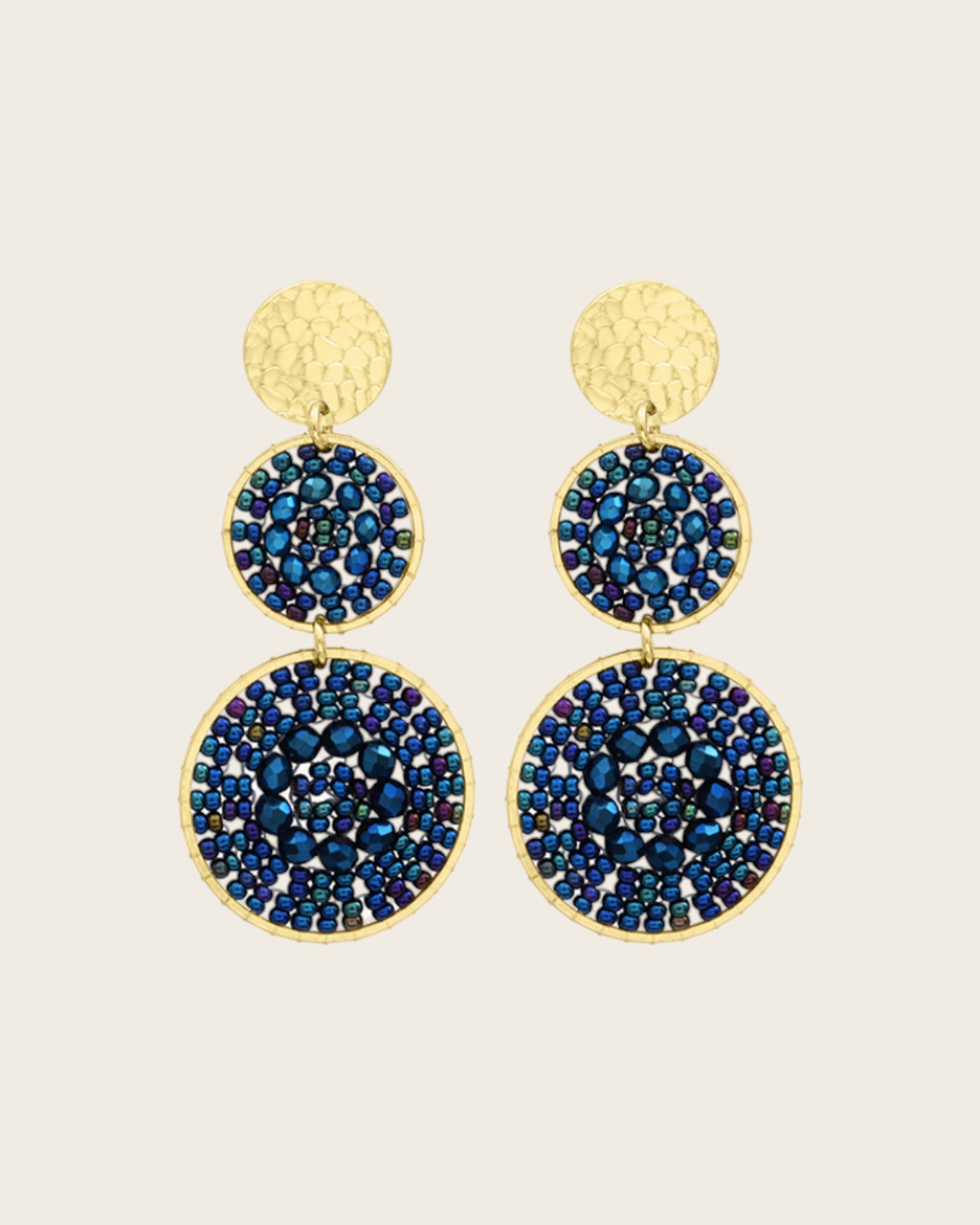 SANTIBE - Boucles d'oreilles Santiago - Bleu Marine