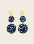 SANTIBE - Boucles d'oreilles Santiago - Bleu Marine