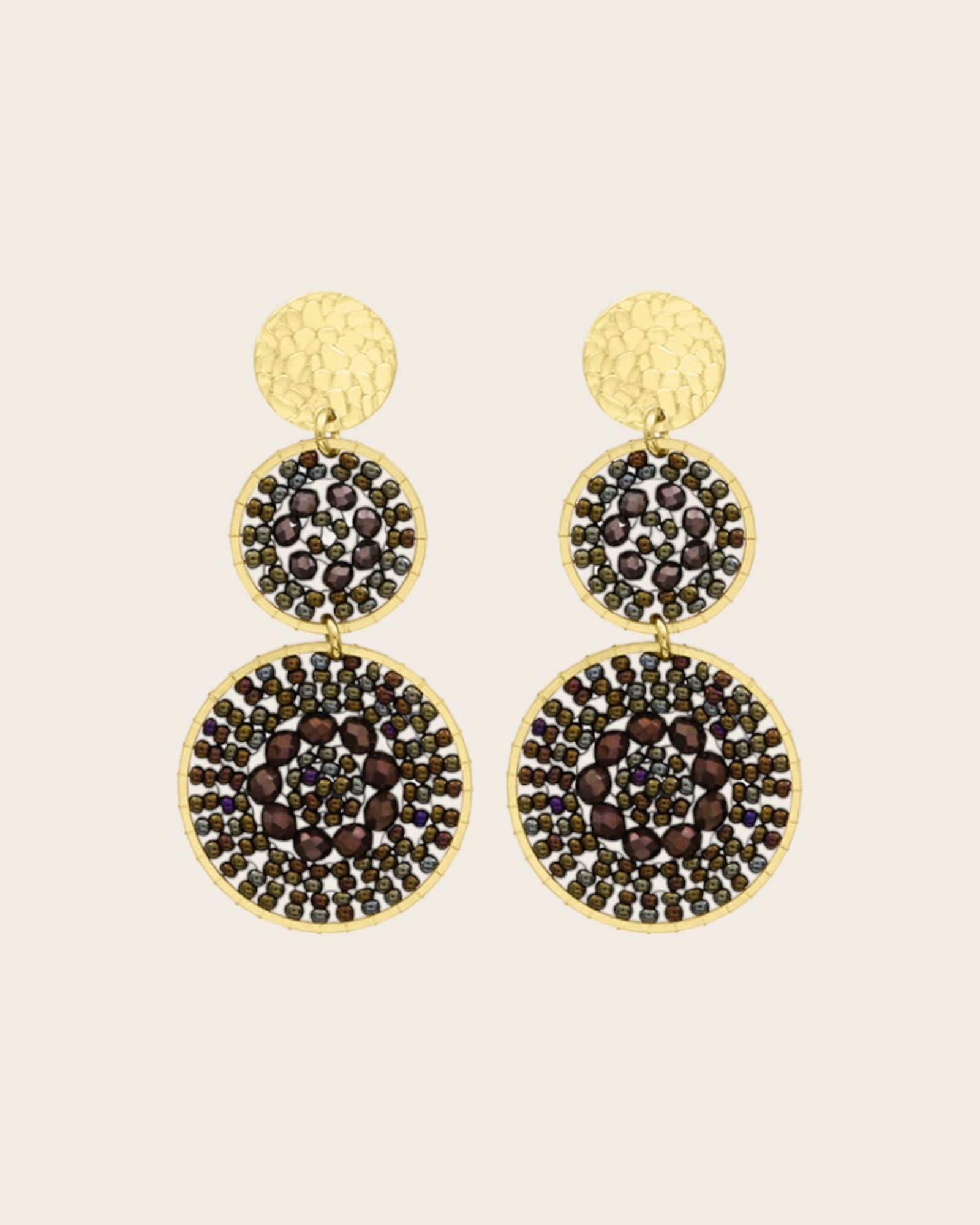 SANTIBE - Boucles d'oreilles Santiago - Noisette