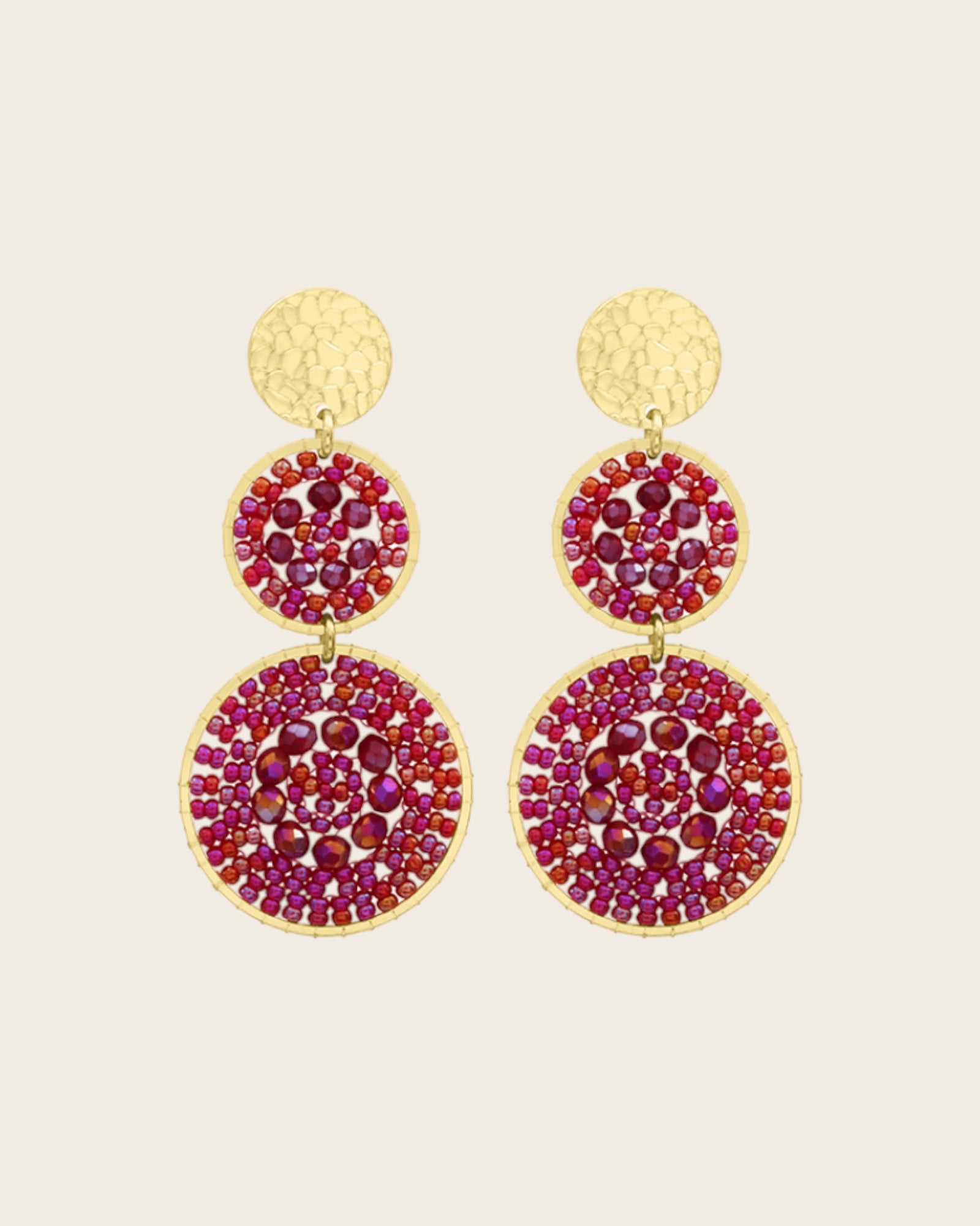 SANTIBE - Boucles d'oreilles Santiago - Prune