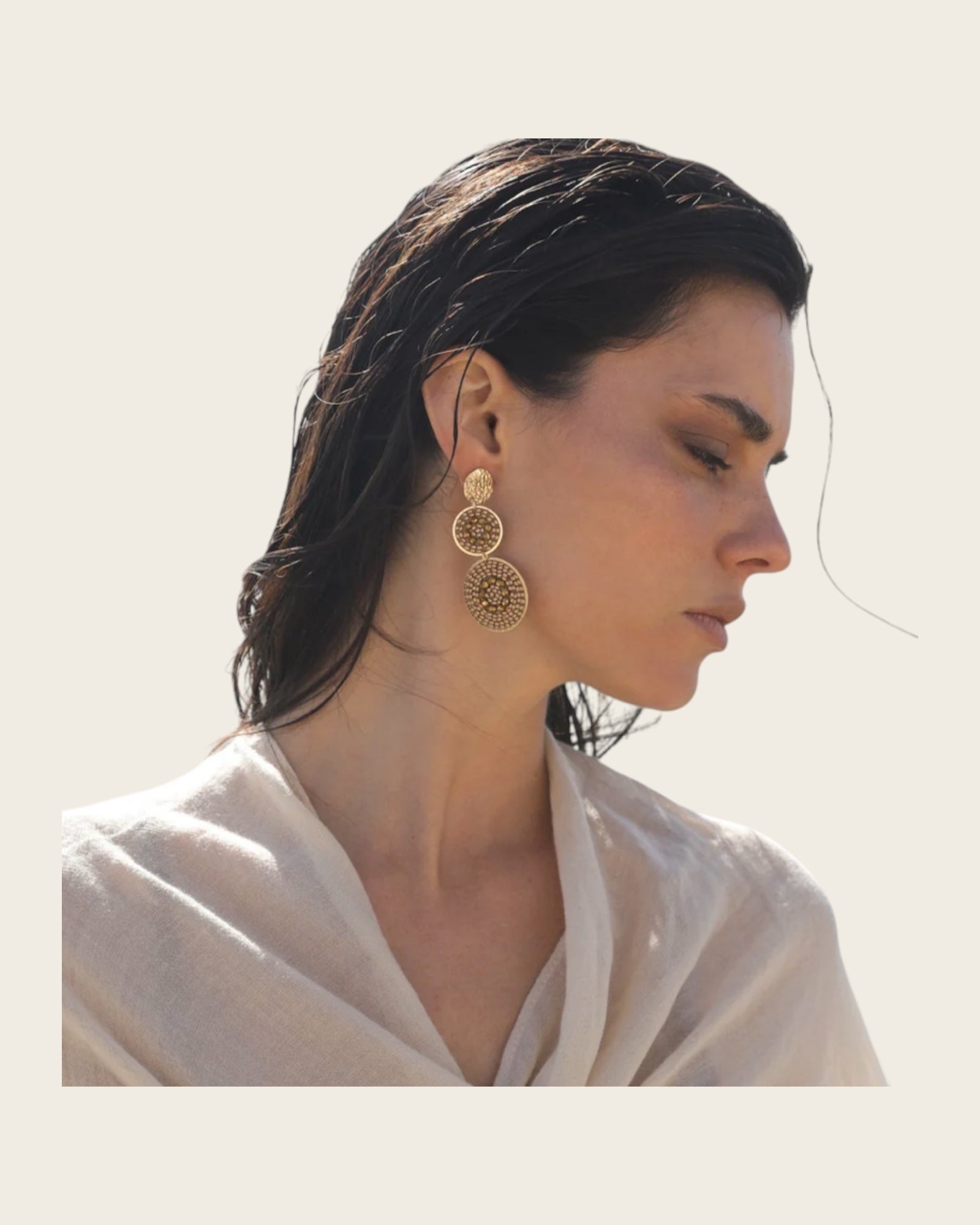 SANTIBE - Boucles d'oreilles Santiago - Vert demoiselles