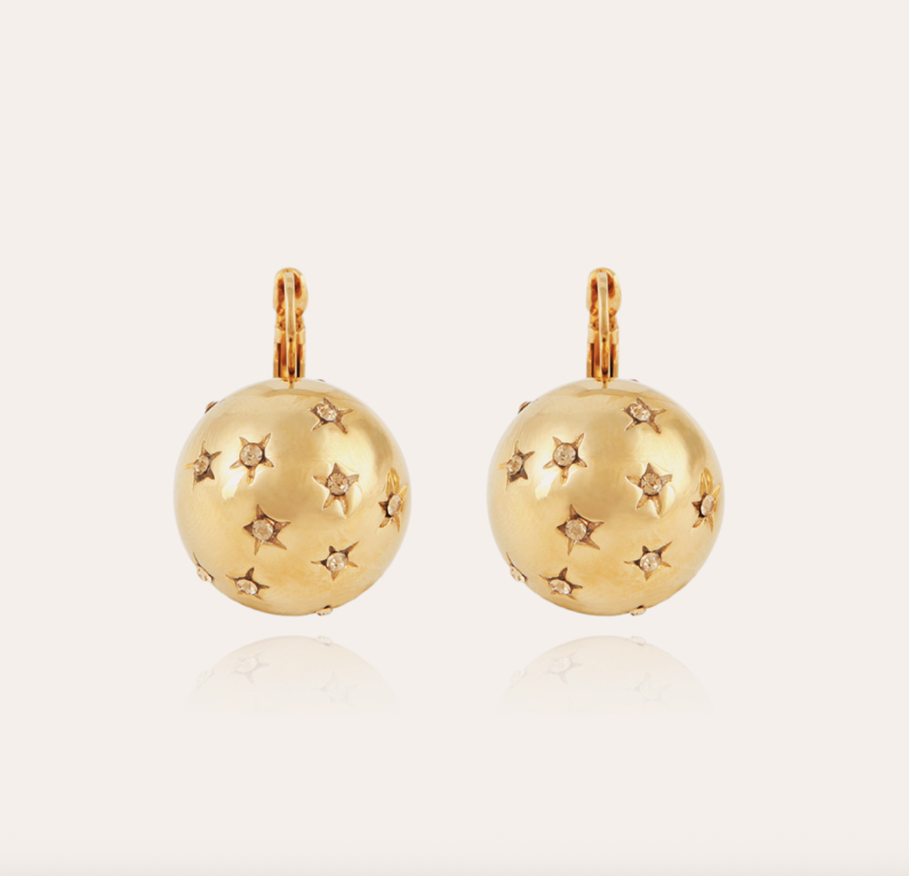 GAS BIJOUX - Boucles d'oreilles COMETE grand modèle dorées à l'or fin