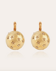GAS BIJOUX - Boucles d'oreilles COMETE cristaux dorés grand modèle dorées à l'or fin