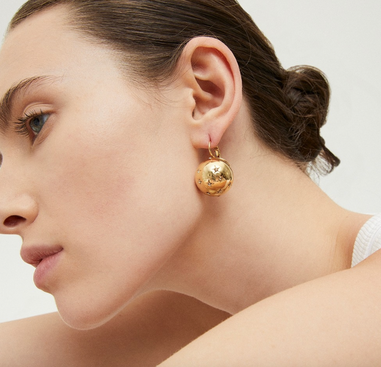 GAS BIJOUX - Boucles d'oreilles COMETE grand modèle dorées à l'or fin