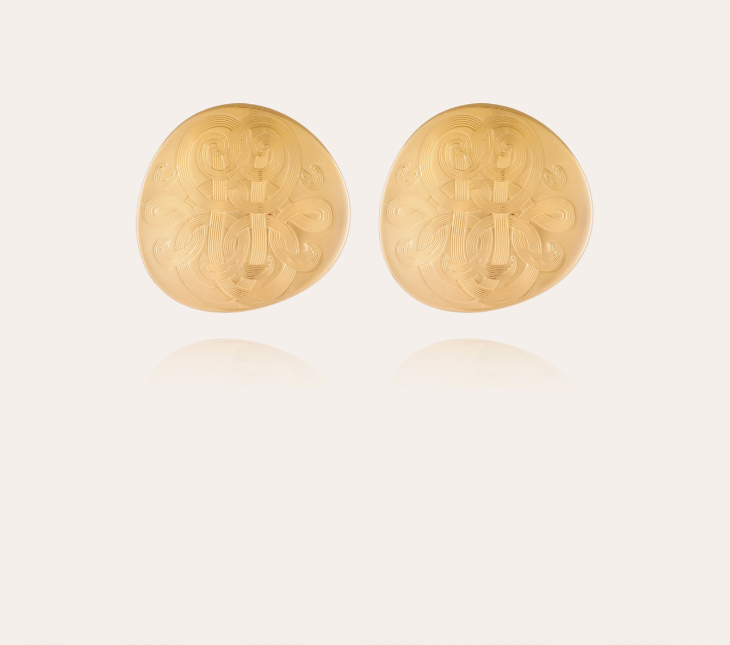 GAS BIJOUX - Boucles d'oreilles puces DIVA grand modèle dorées à l'or fin - CLIPS