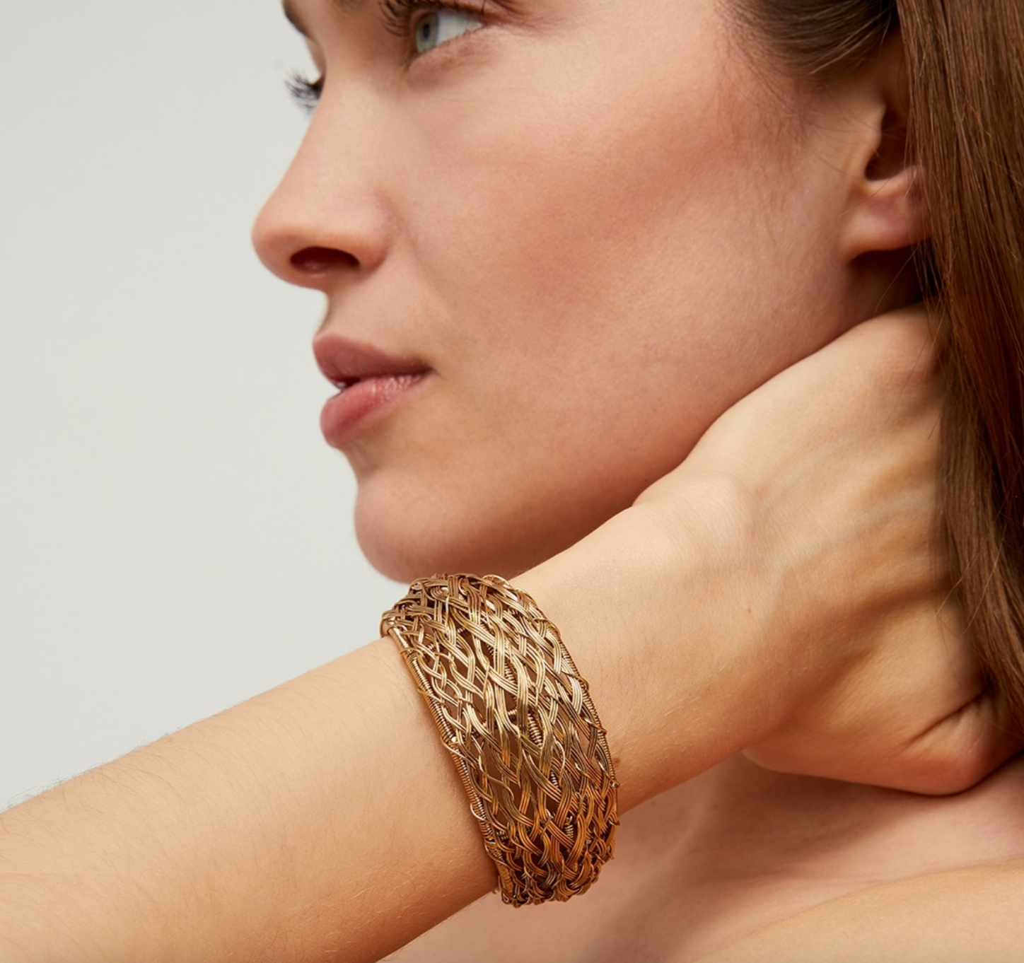 GAS BIJOUX - Bracelet manchette IZZIA FILEA doré à l'or fin