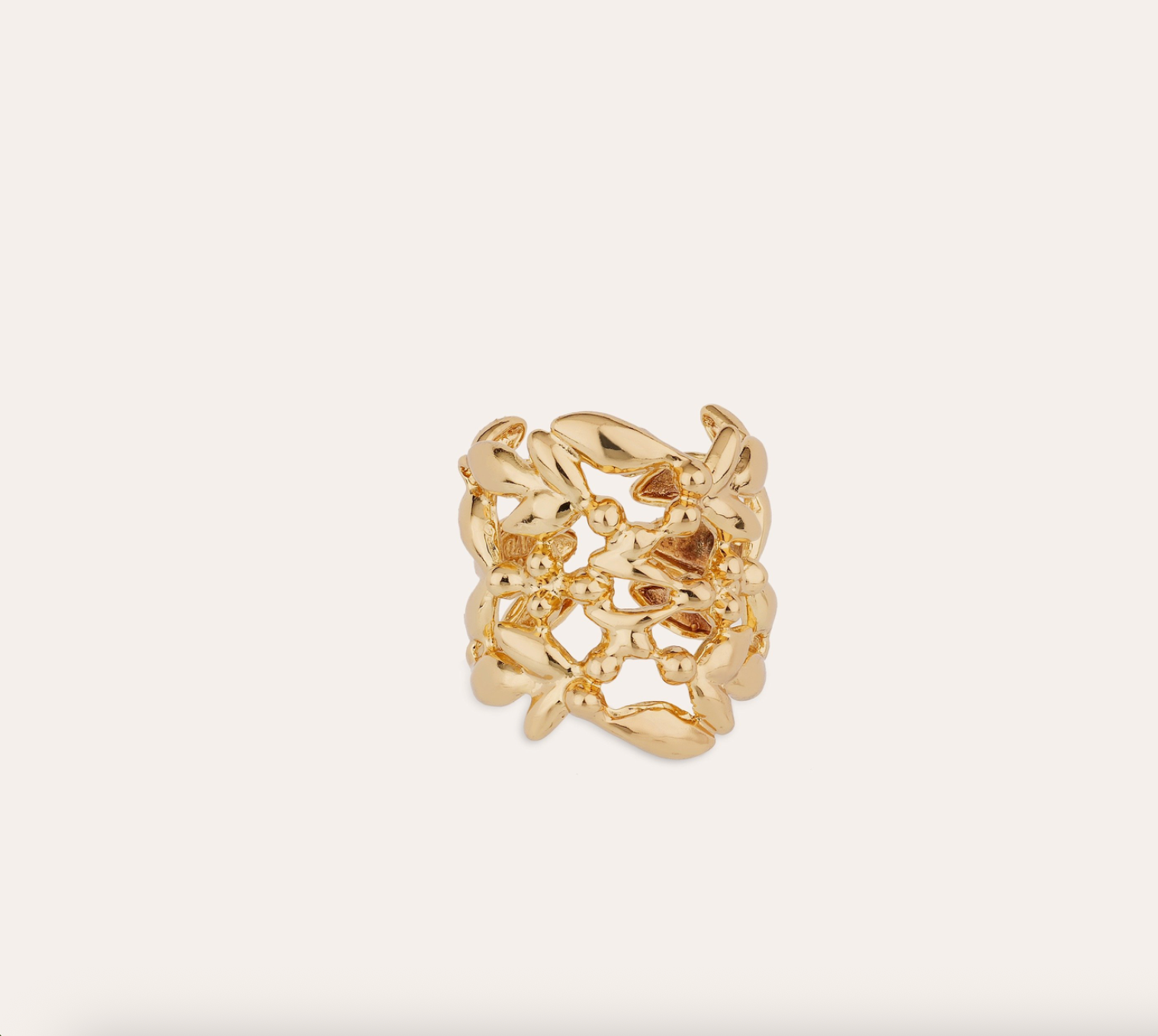 GAS BIJOUX - Bague OLEA manchette dorée à l'or fin