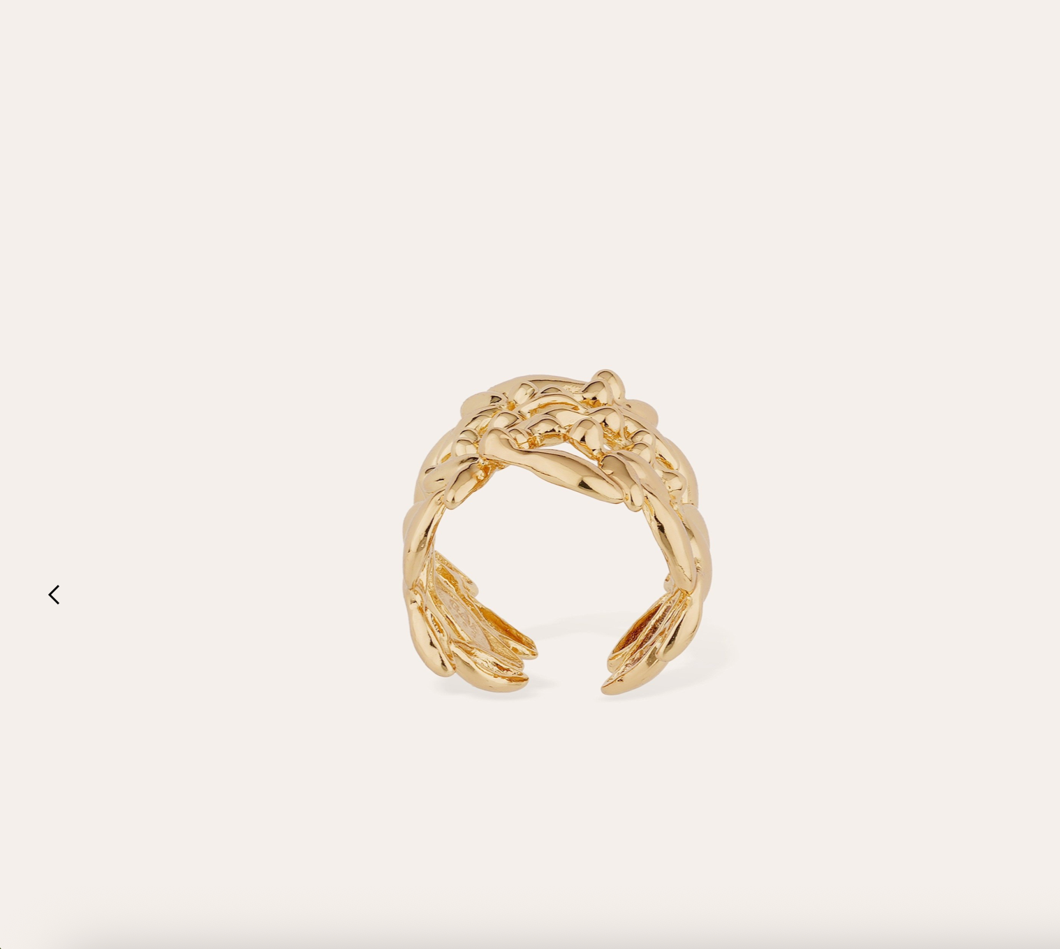 GAS BIJOUX - Bague OLEA manchette dorée à l'or fin