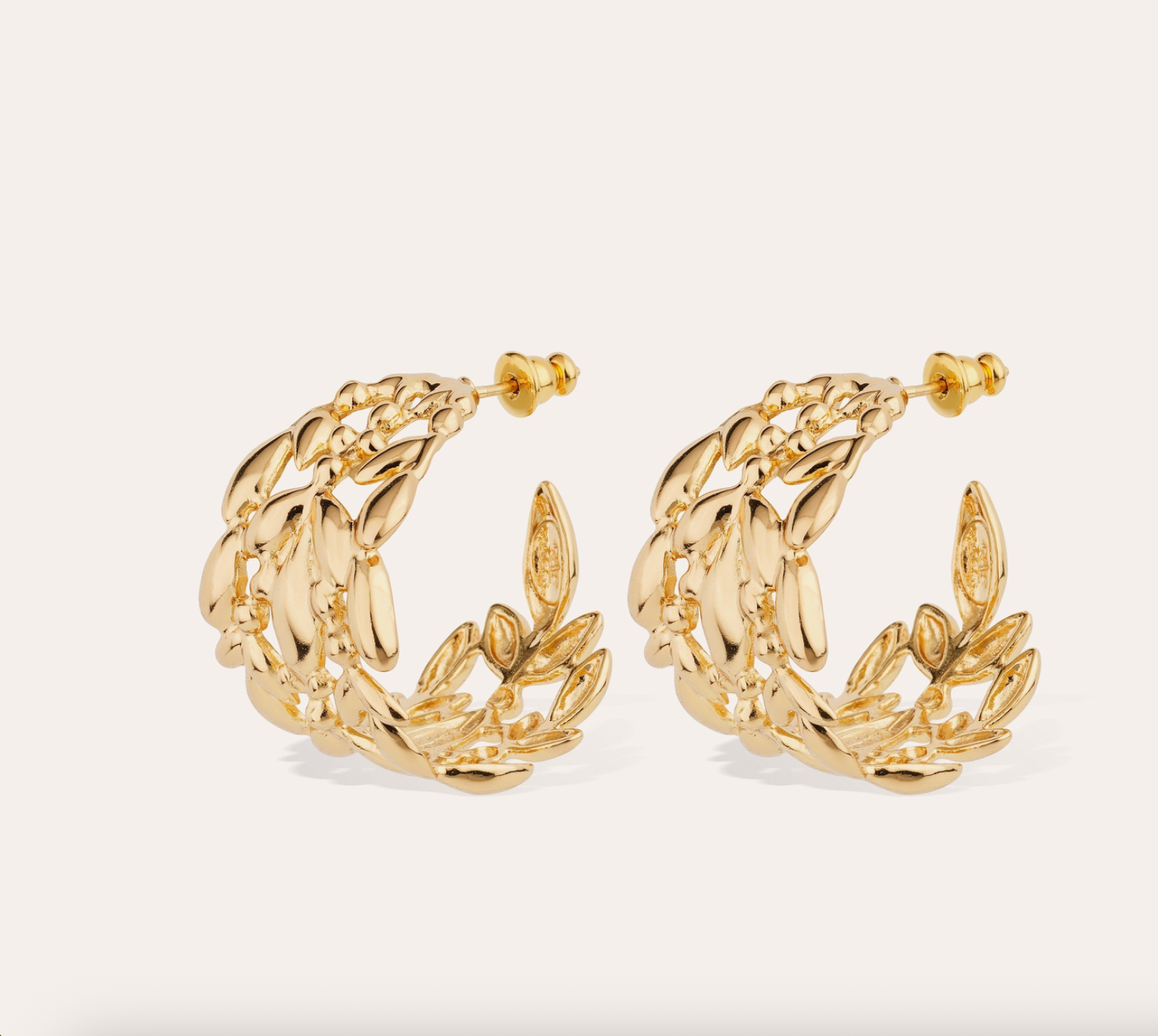 GAS BIJOUX - Boucles d'oreilles OLEA créole petit modèle dorées à l'or fin - BEST SELLER