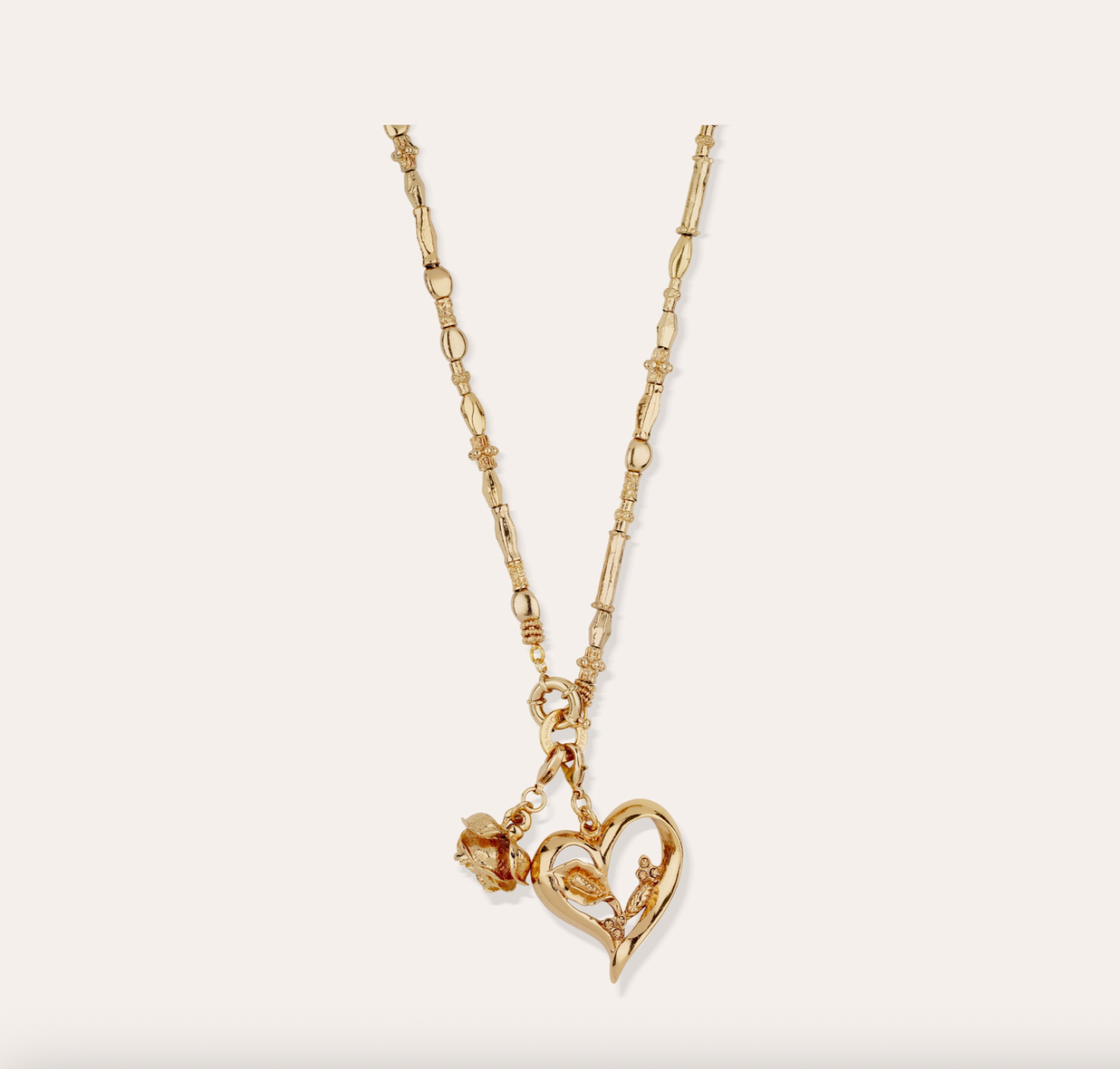 GAS BIJOUX - Charms PENDENTIF COEUR grand modèle doré à l'or fin