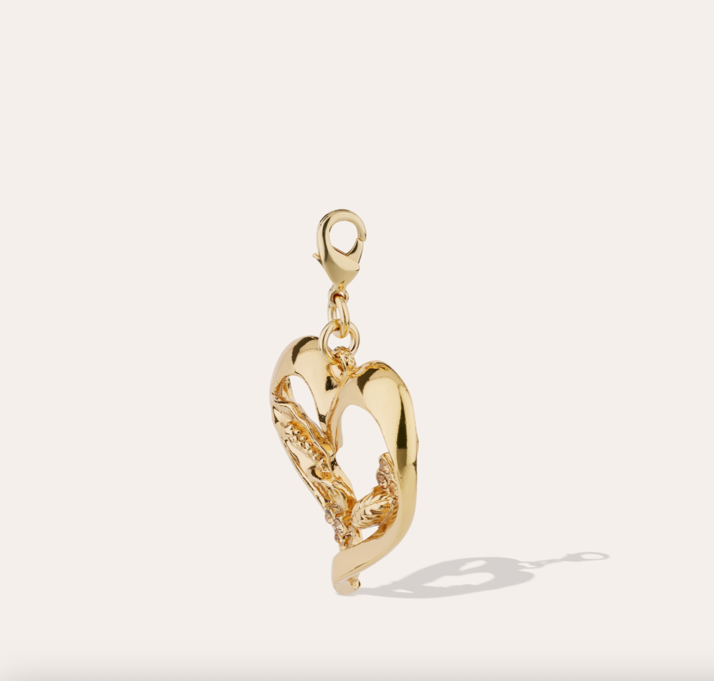 GAS BIJOUX - Charms PENDENTIF COEUR grand modèle doré à l'or fin