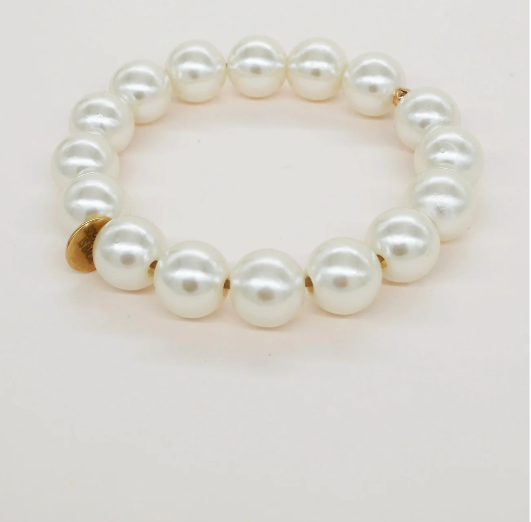 SCRUNCHIE IS BACK - BICHOU chouchou perles nacrées taille S - Bracelet ou collier a choisir