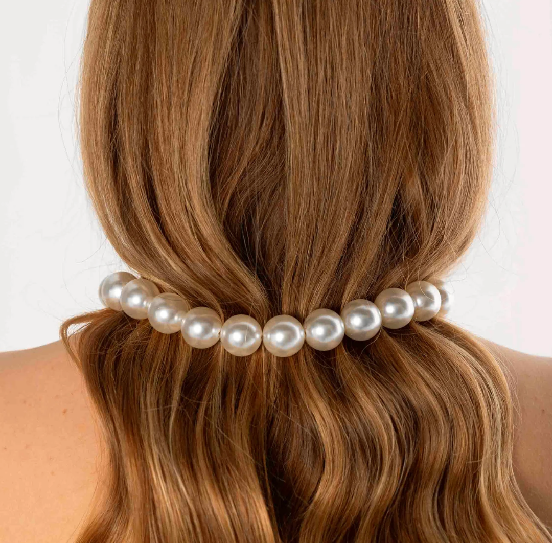 SCRUNCHIE IS BACK - BICHOU chouchou perles nacrées L - Collier