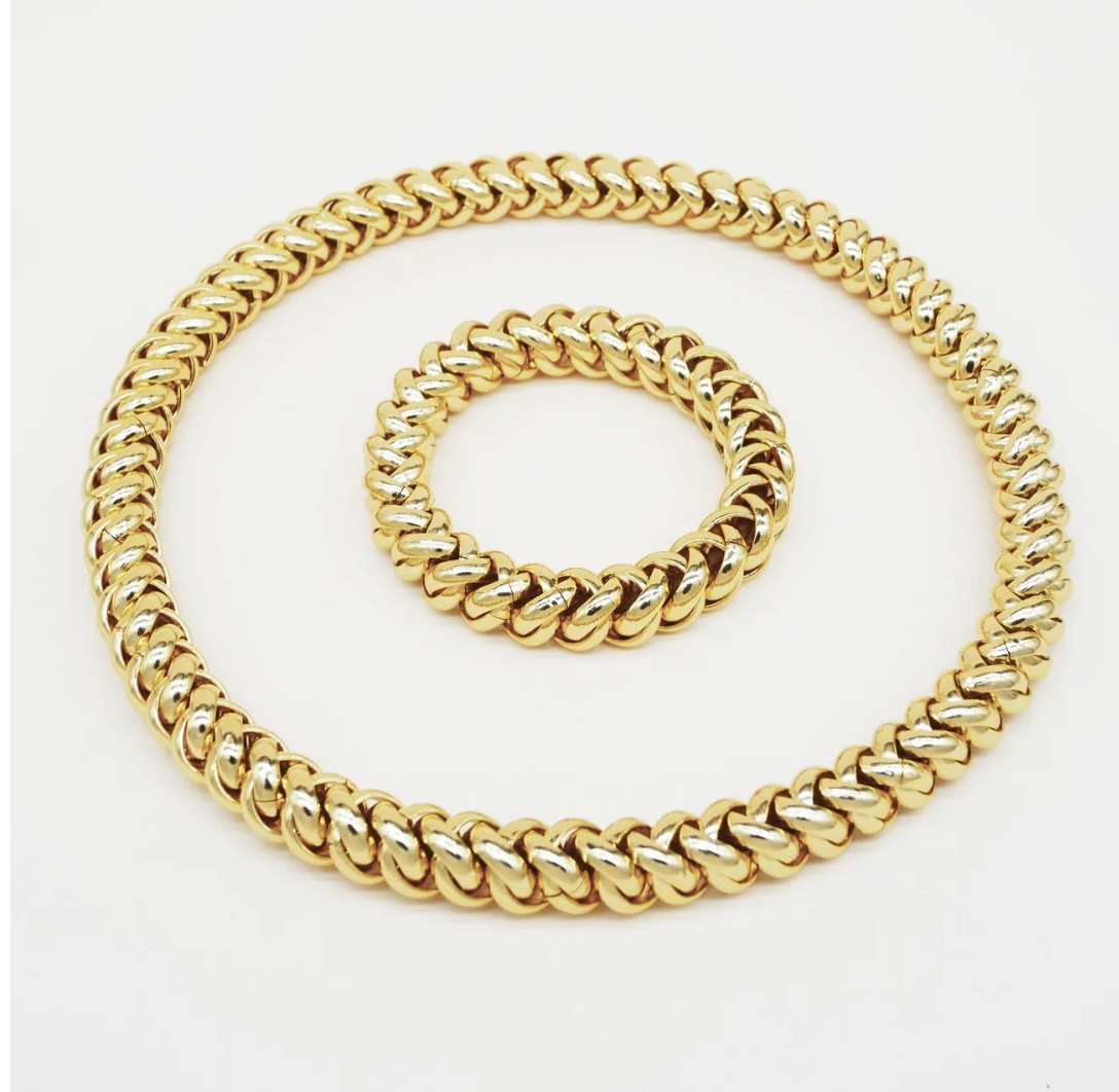 SCRUNCHIE IS BACK - Bichou Collier Doré - Élastique Cheveux et Bijou 3-en-1 Made in France
