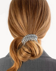 SCRUNCHIE IS BACK - Bichou Collier Argenté - Chouchou Chaîne en Acier Inoxydable - Accessoire Cheveux Tendance & Bracelet - Made in France