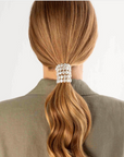 SCRUNCHIE IS BACK - BICHOU Bichou Collier Cœur perles nacrées - Chouchou Long Bijou Cœur - Collier 3-en-1 Tendance - Idée Cadeau Made in France