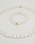 SCRUNCHIE IS BACK - BICHOU collier perles nacrées étoiles - Chouchou 2 en 1 - Made in France